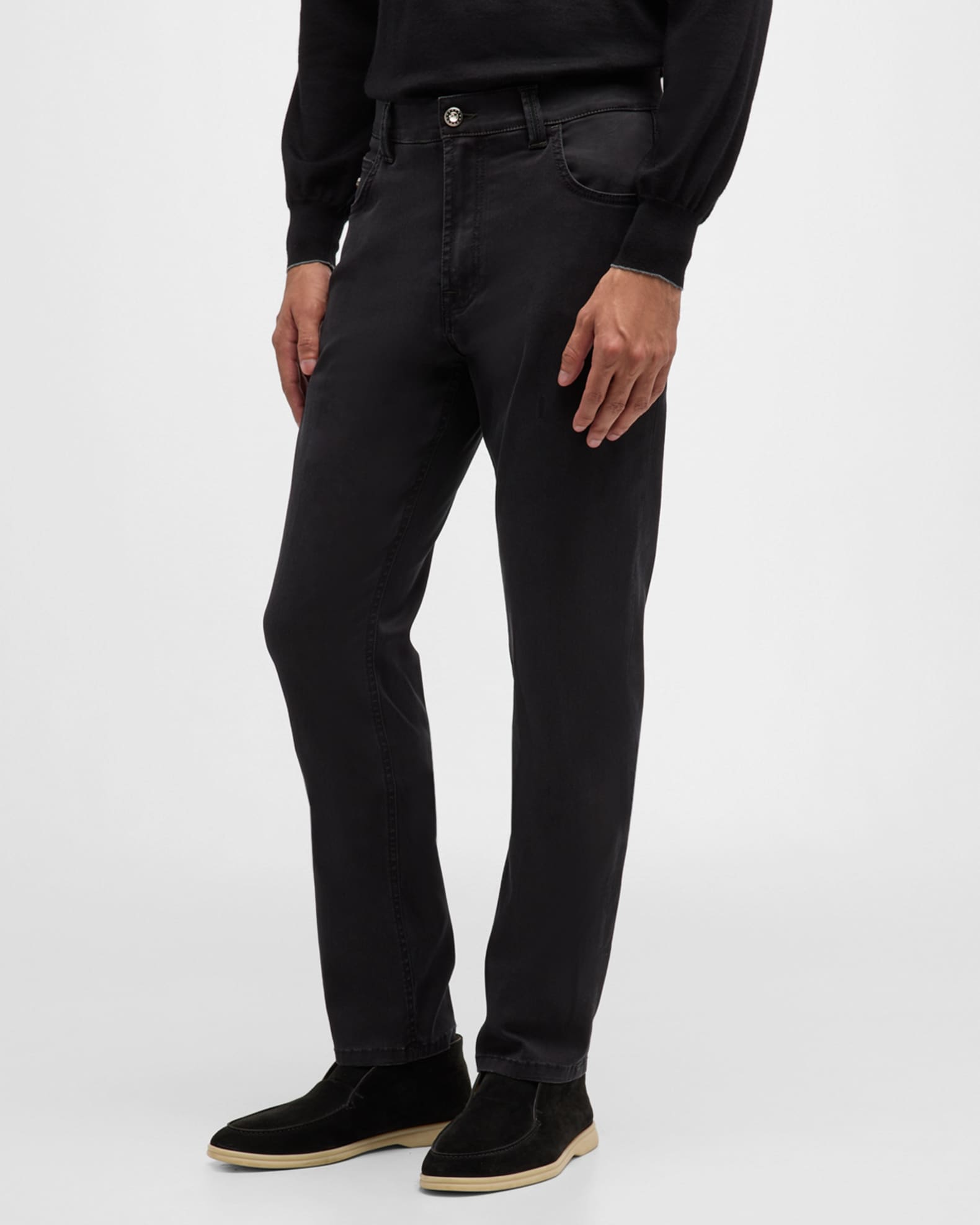 Stefano Ricci Men's Black-Wash Denim Jeans | Neiman Marcus
