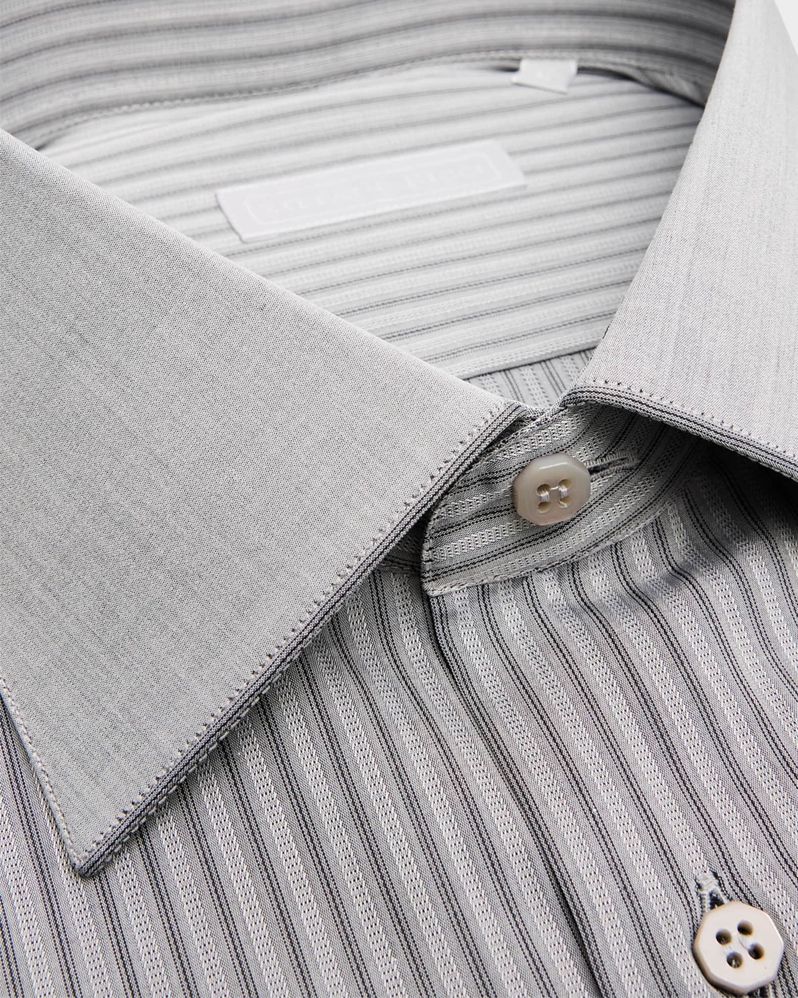 Men's Cotton Tonal Stripe Dress Shirt 1