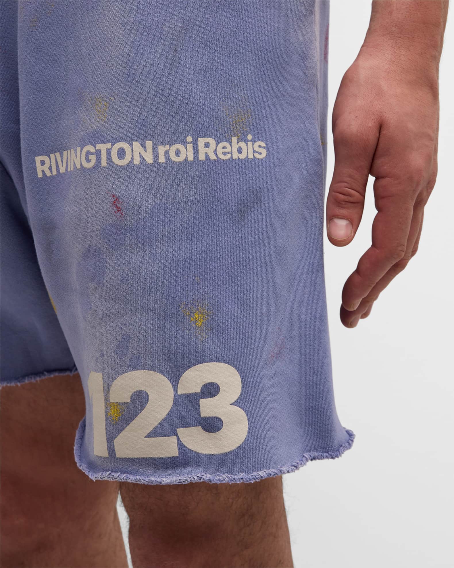 Men's Paint-Splatter Gym Bag Shorts