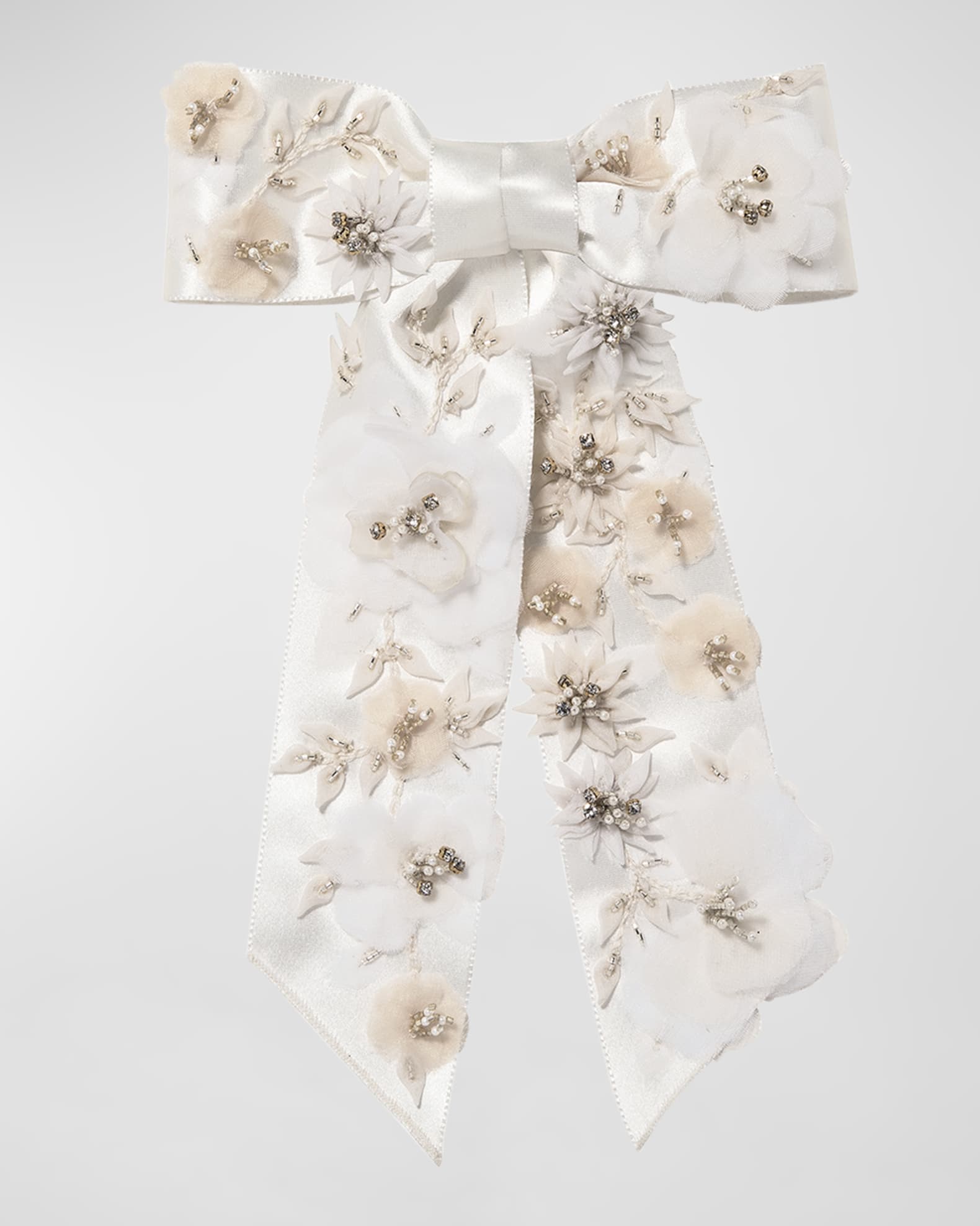 Krista Floral Bow Barrette  0