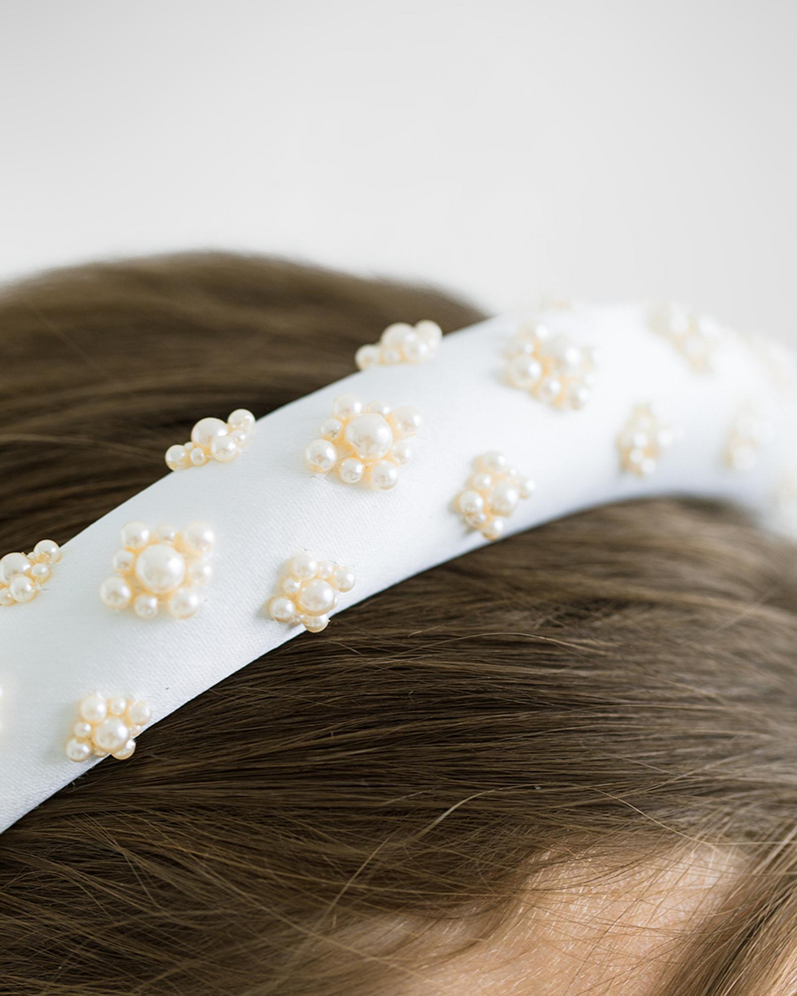 Jennifer Behr Margot Pearly Padded Headband | Neiman Marcus