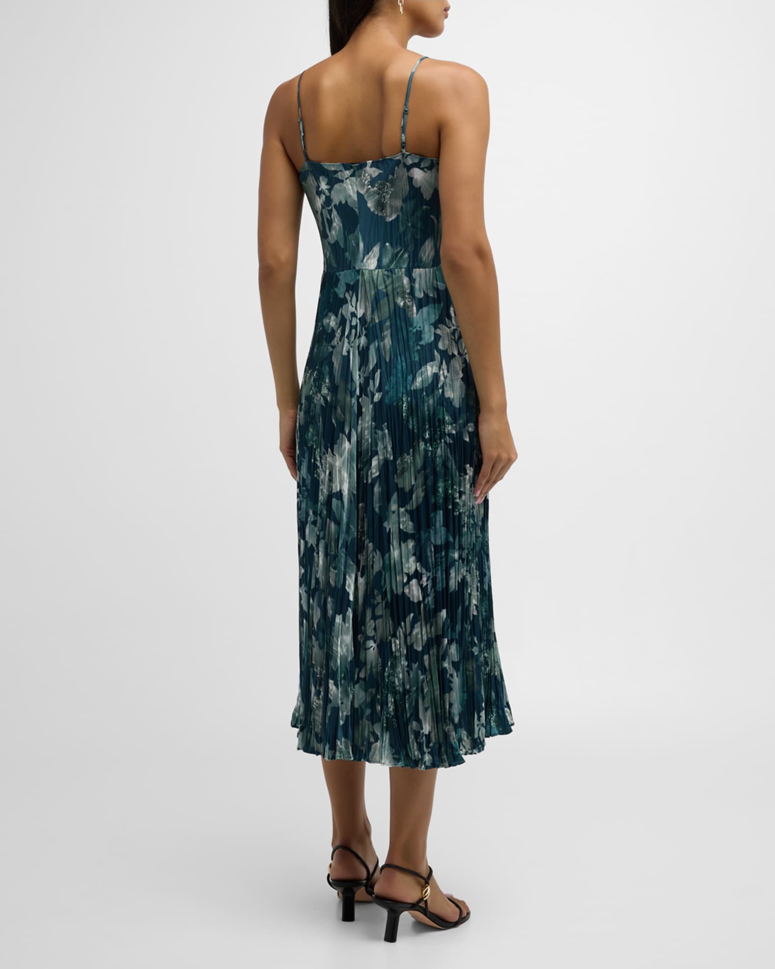 ADORA Watercolor V-Neck Midi Cami Dress