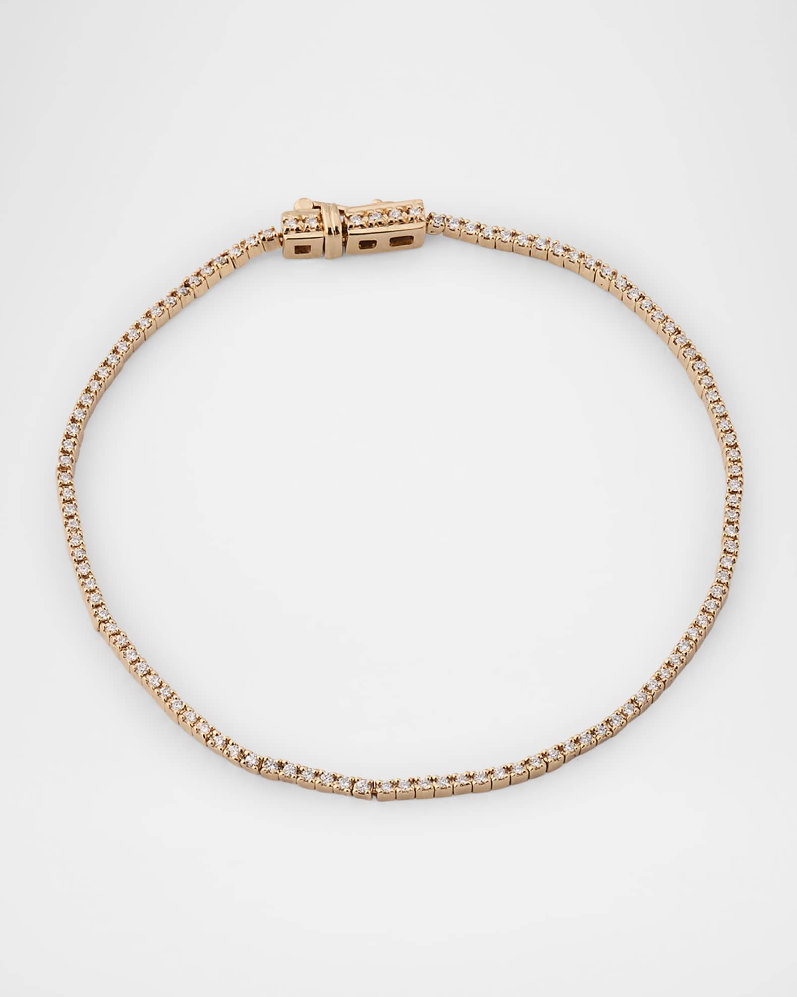 Skinny Diamond Tennis Bracelet, 6"L 0