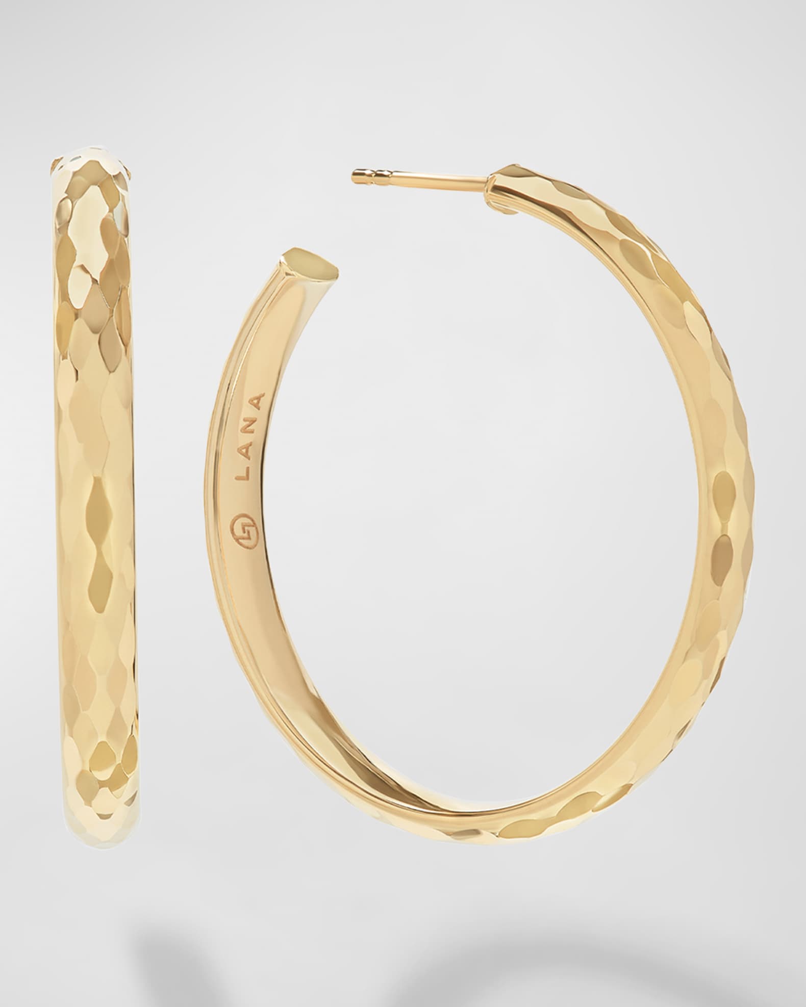 LANA Thin Disco Hoop Earrings, 35mm