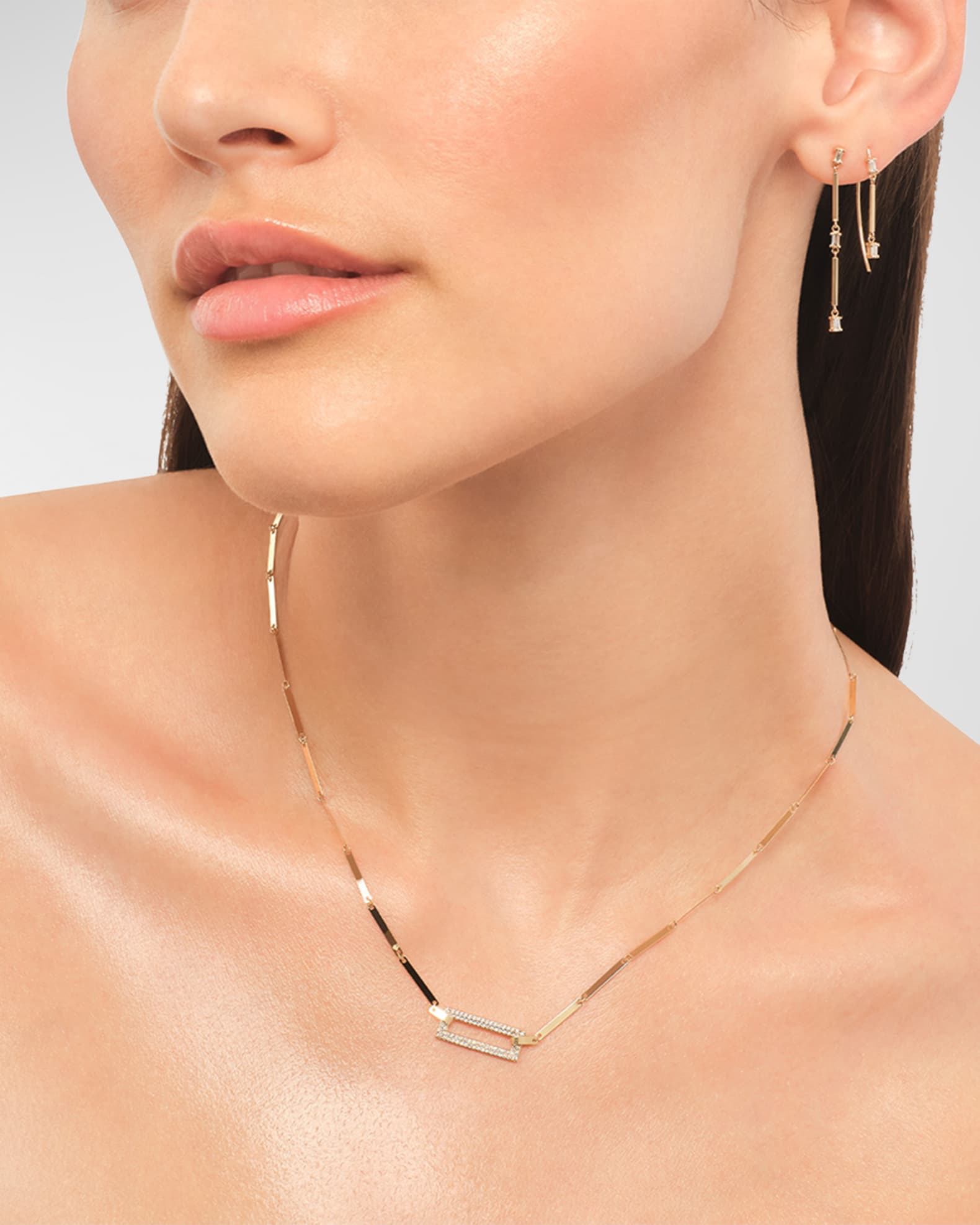 Flawless Open Tag Pendant On Laser Rectangle Chain 1