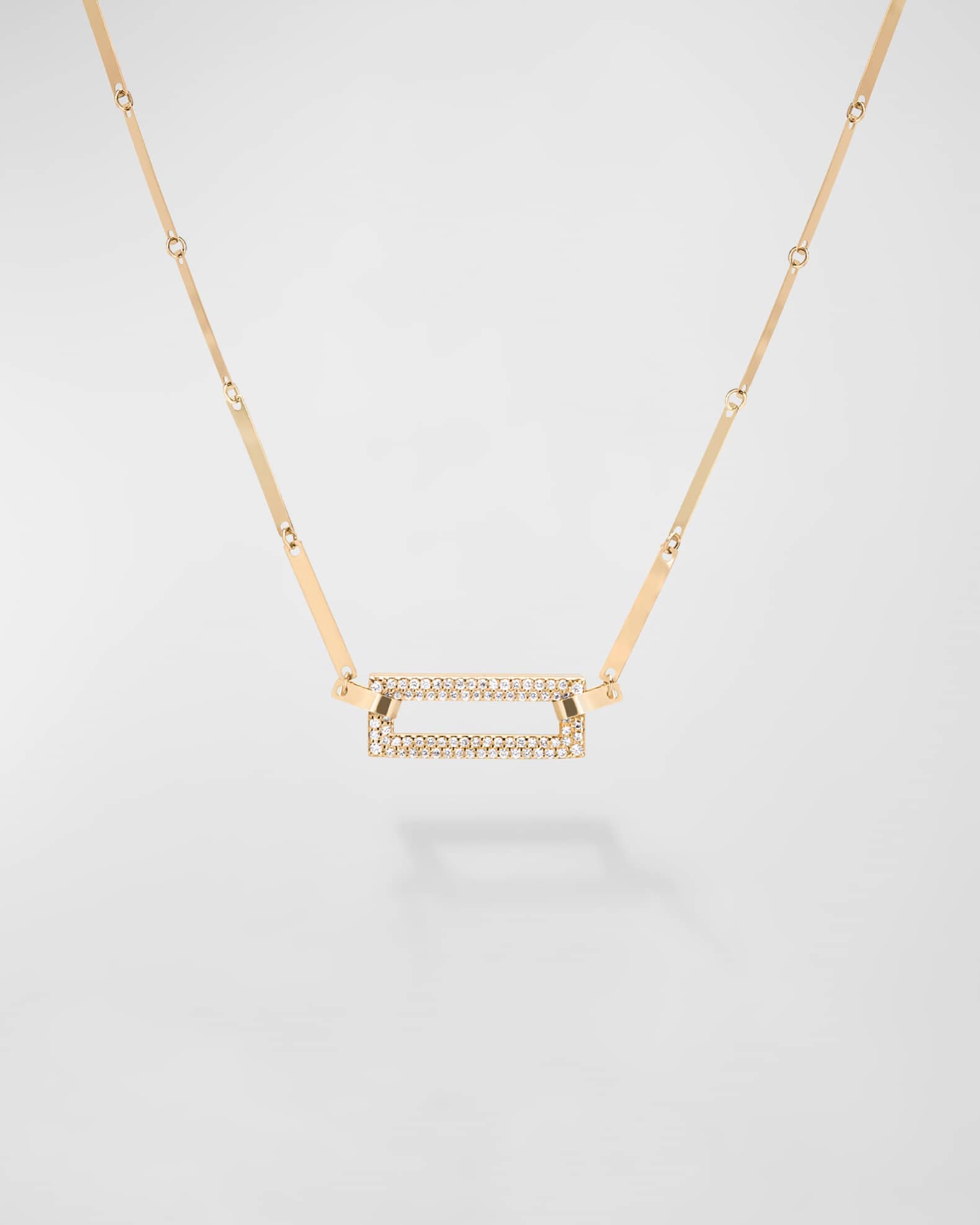 Flawless Open Tag Pendant On Laser Rectangle Chain 0