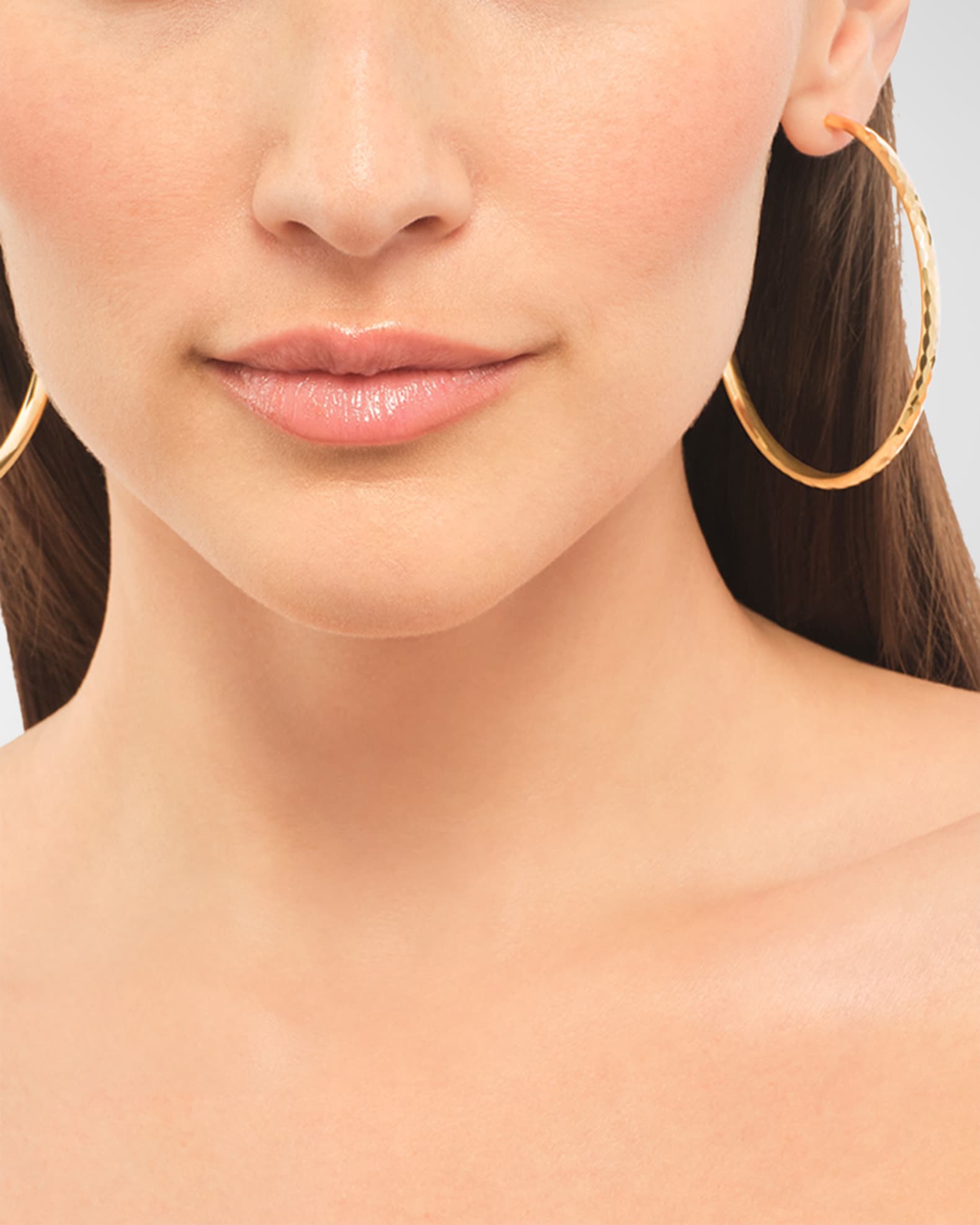 Thin Disco Hoop Earrings, 60mm 1