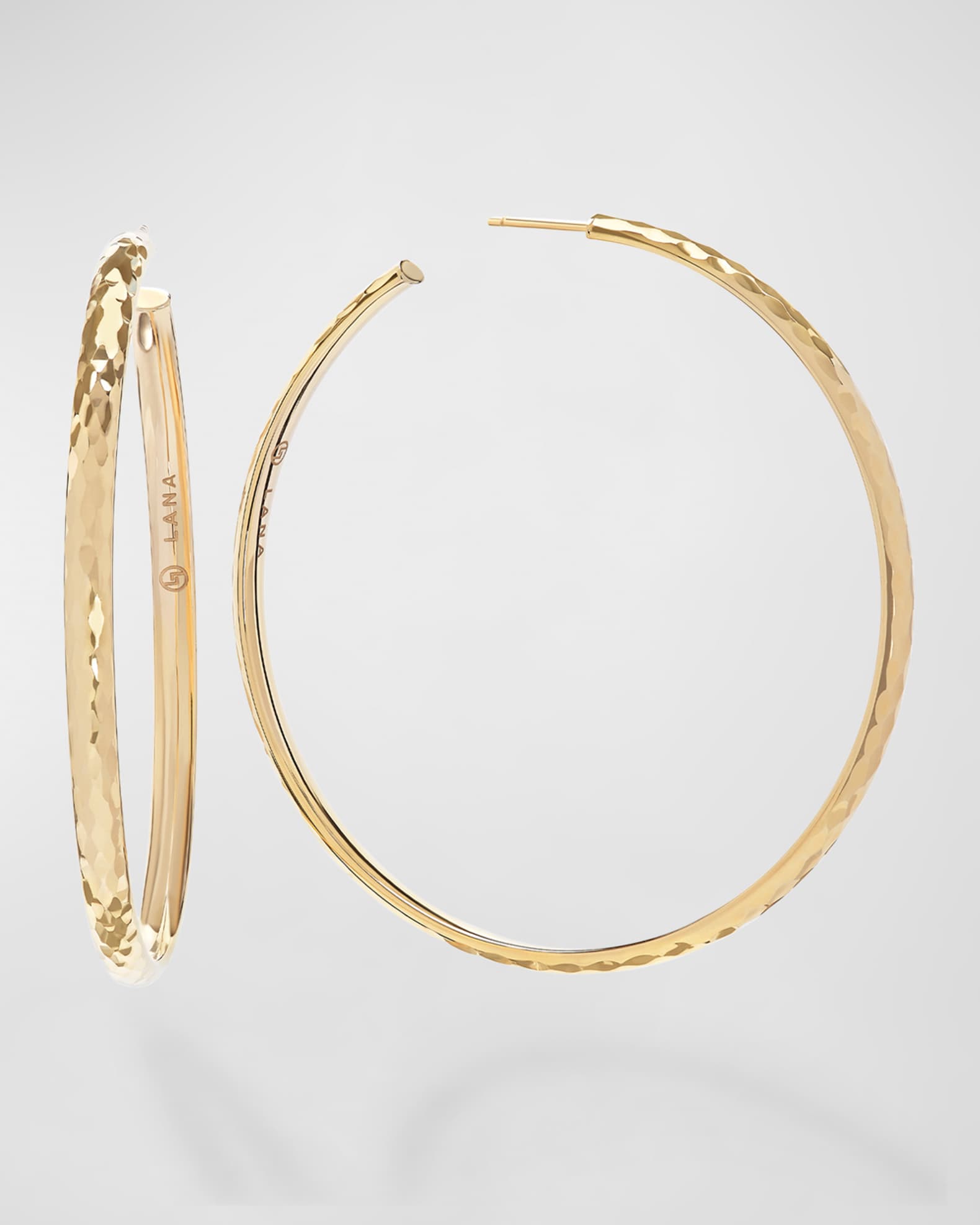 Thin Disco Hoop Earrings, 60mm 0