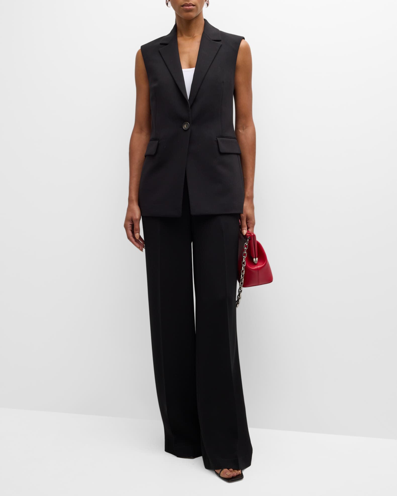 Sleeveless Longline Blazer 1