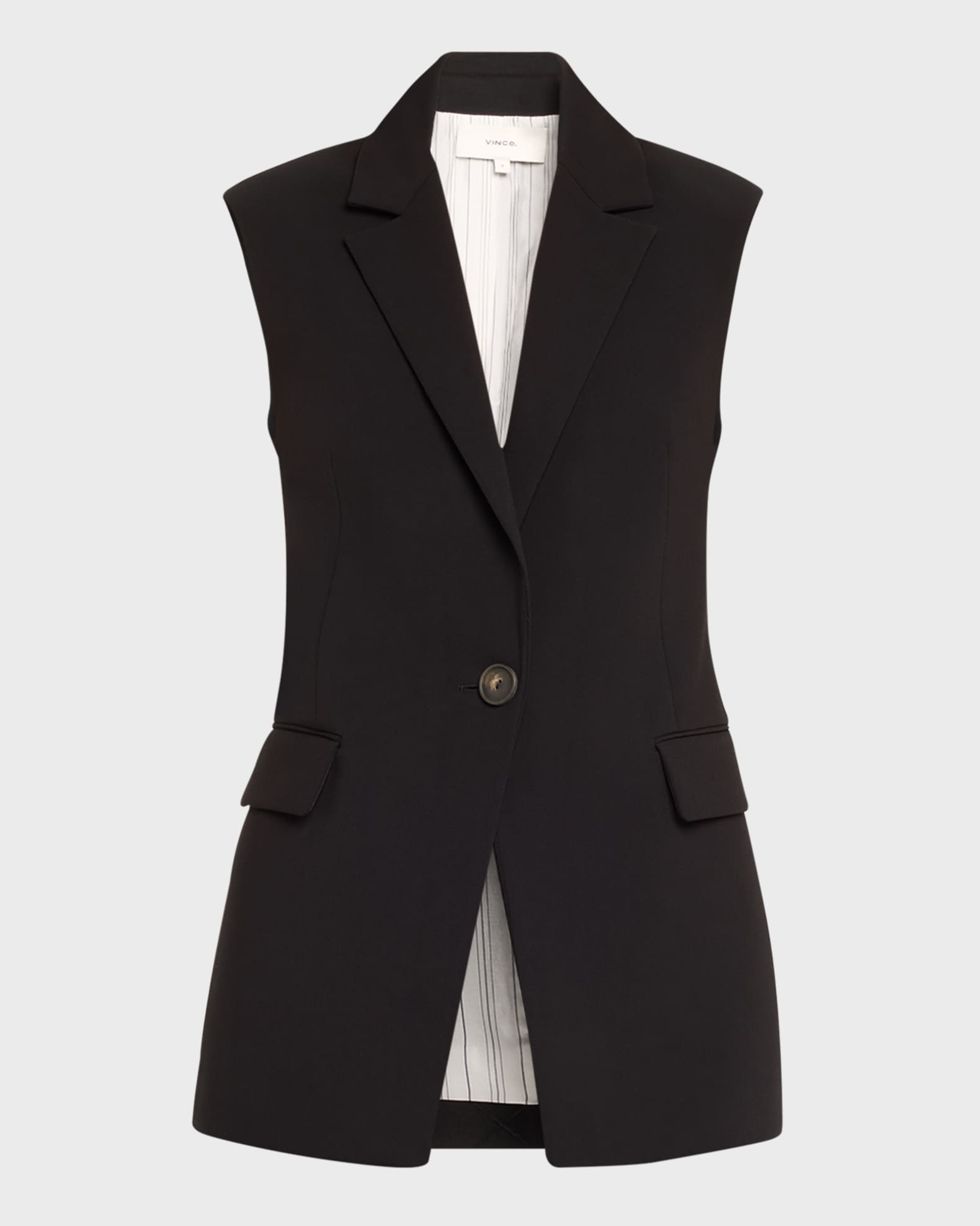 Sleeveless Longline Blazer 0
