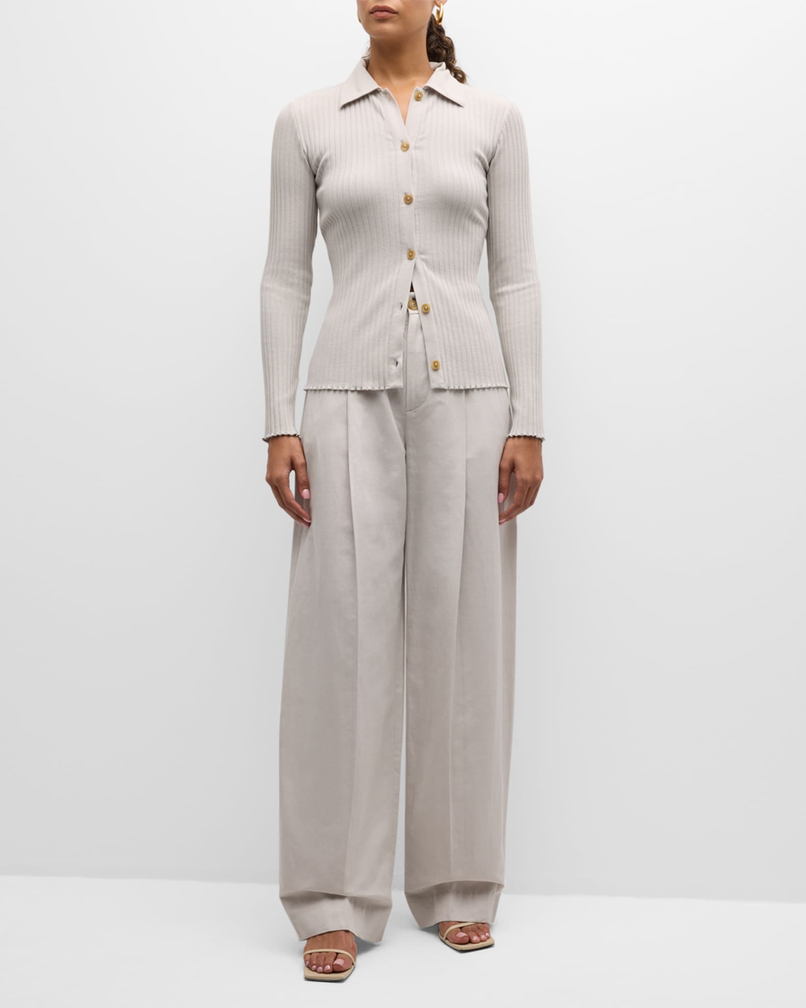 Vince high waist wide leg pants top