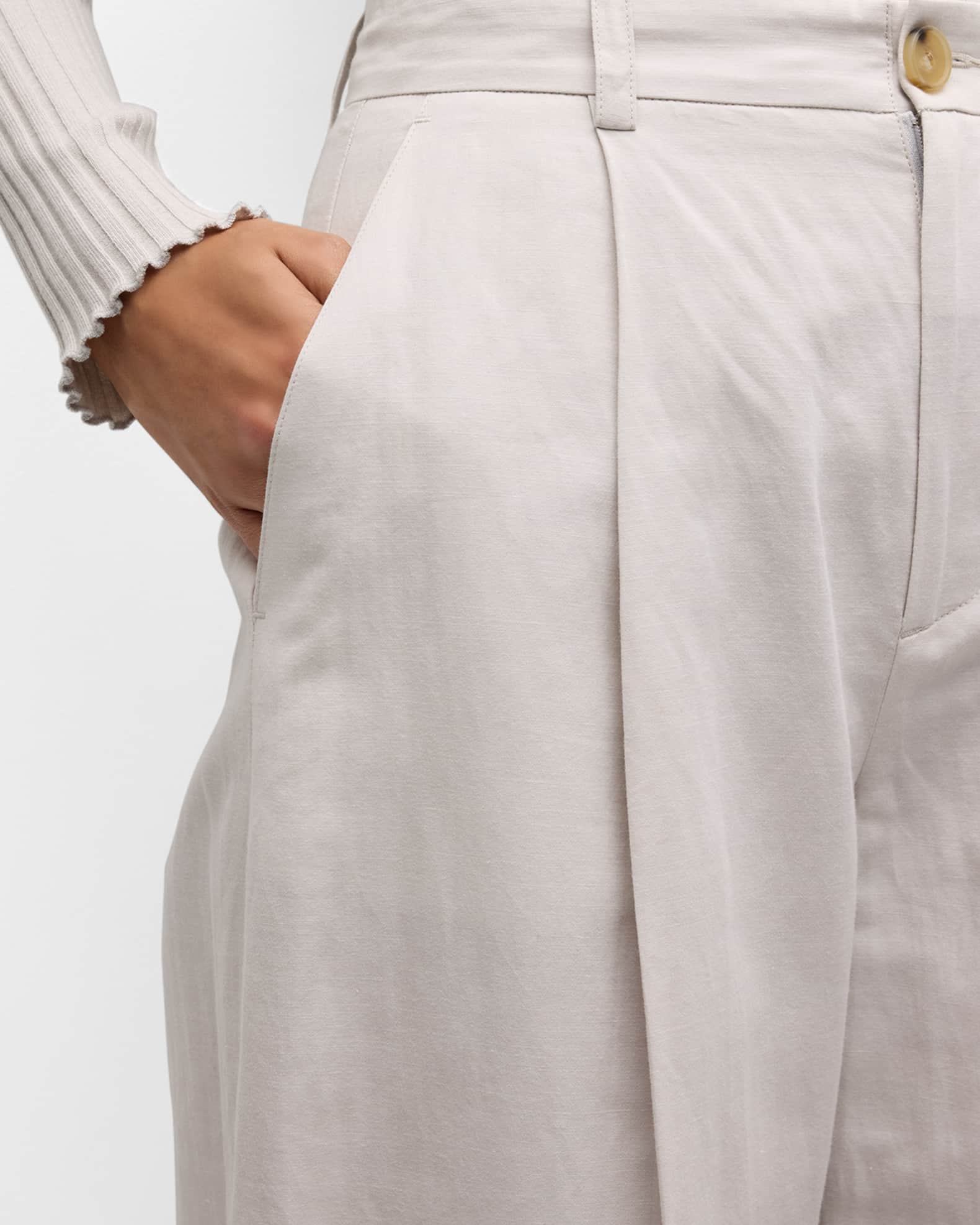High Waist Tailored Wide Leg Pants