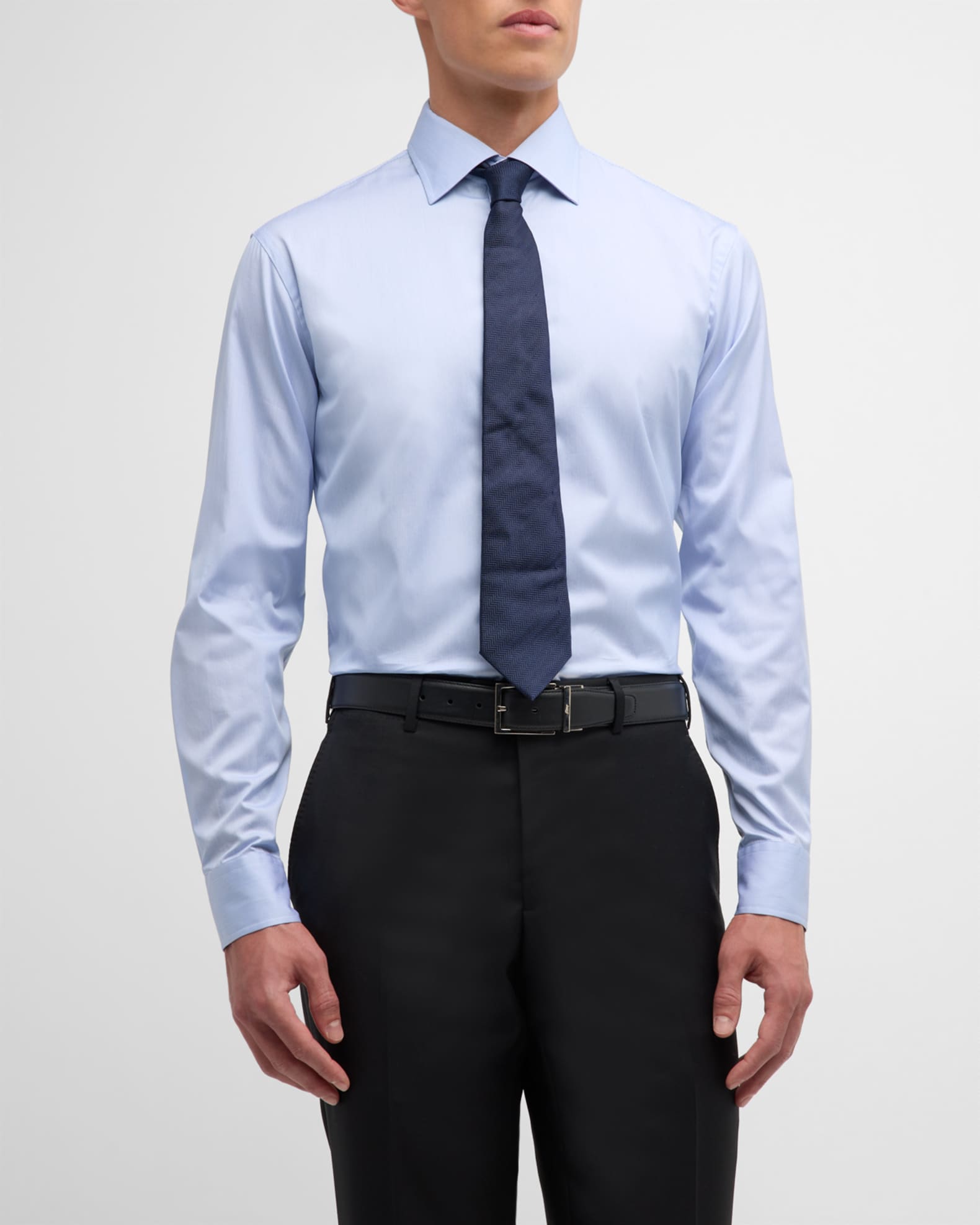Giorgio Armani Men's Thin-Stripe Dress Shirt | Neiman Marcus