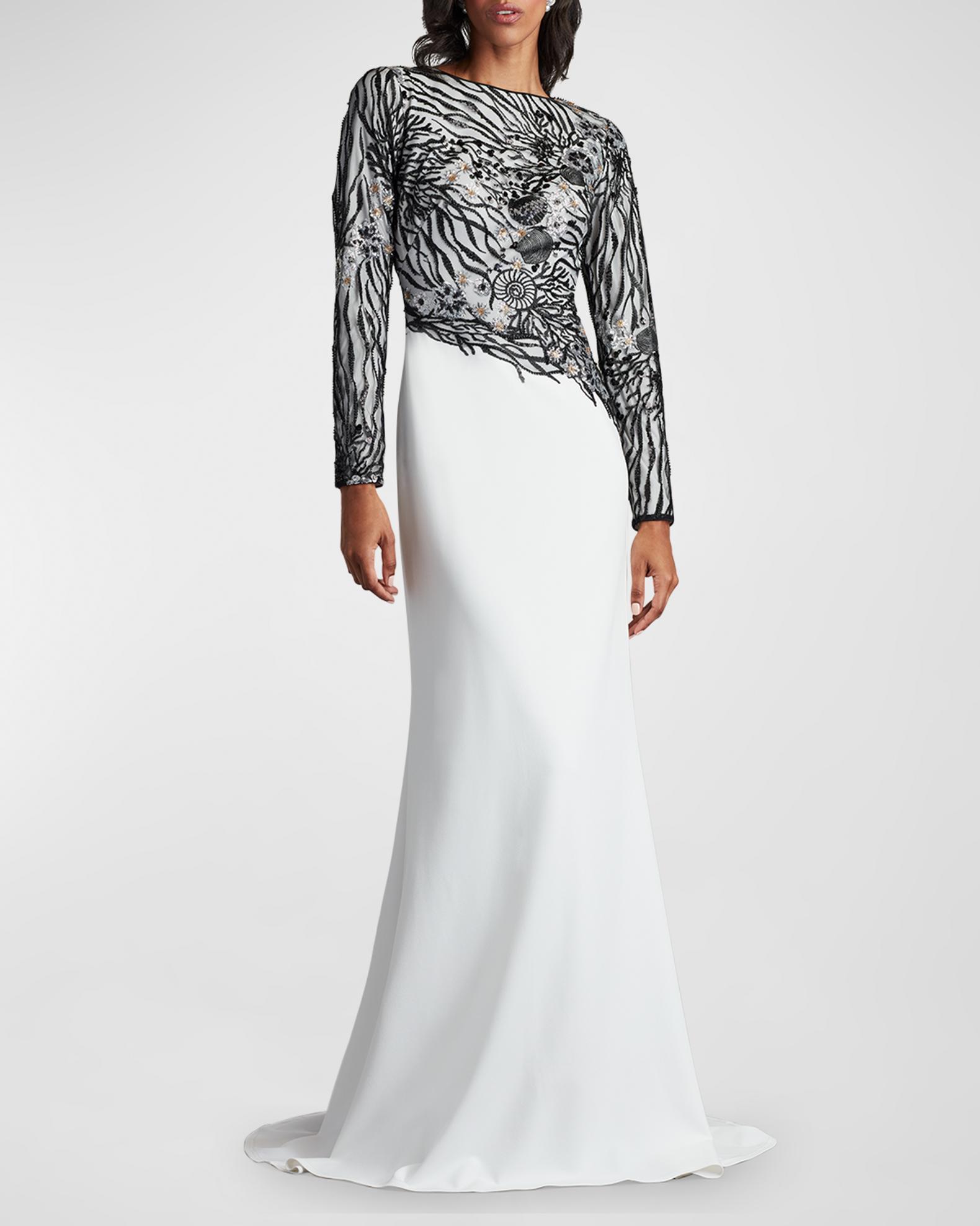 Robe Tadashi Shoji Taille 4 - Manches Bouffantes Et Dentelle, Verte, Neuf Avec étiquettes