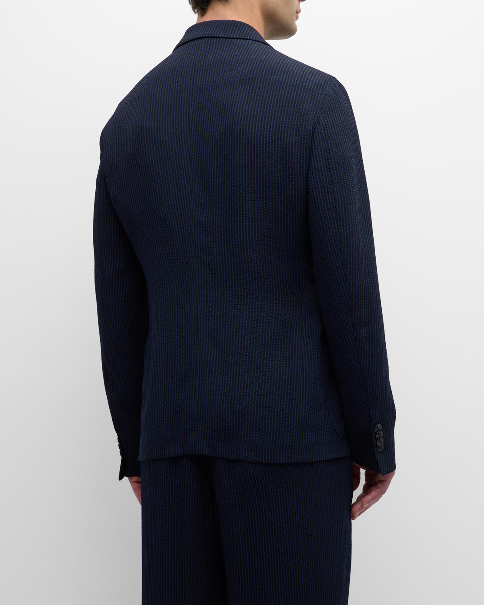 Giorgio Armani Men's Pinstripe Seersucker Sport Coat | Neiman Marcus