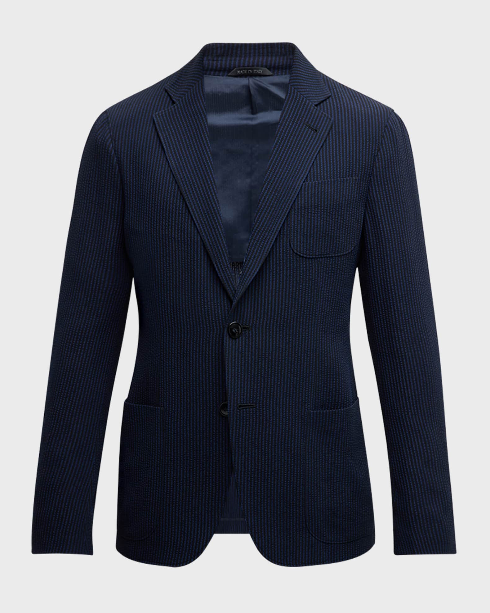 Giorgio Armani Men s Pinstripe Seersucker Sport Coat Neiman Marcus