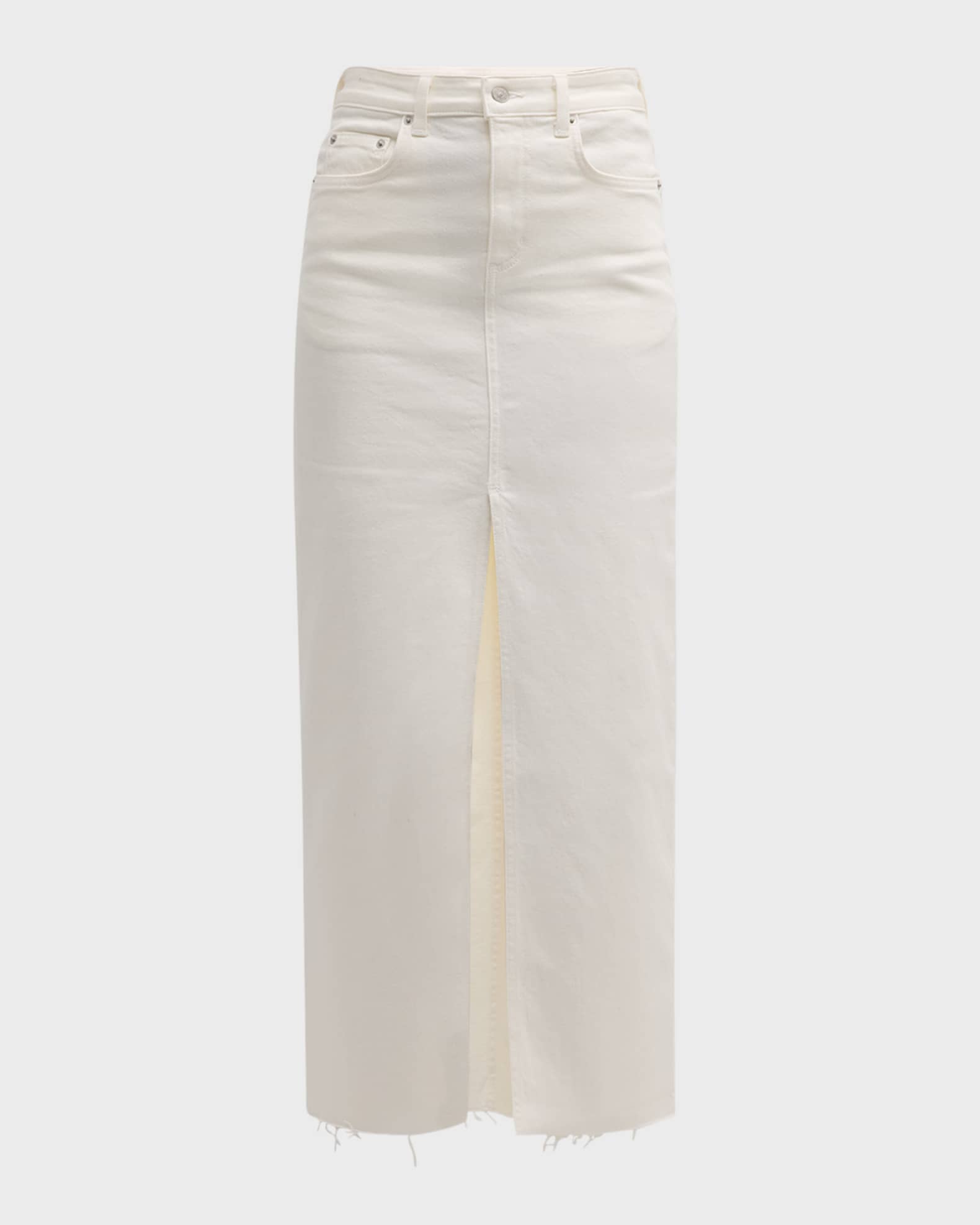 Salon 1884 Orlan Slit Denim Maxi Skirt