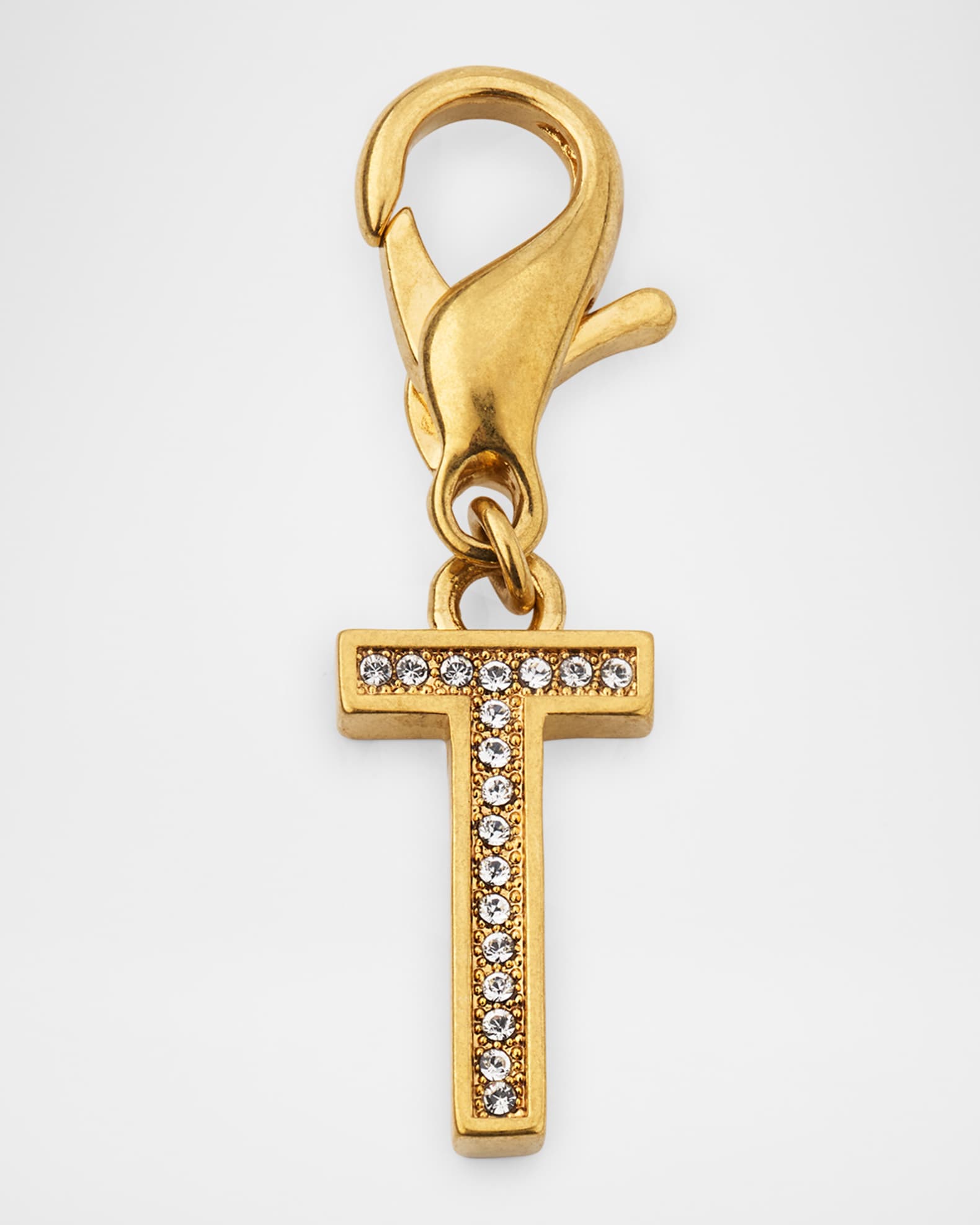 Golden Embellished Letter Charm  0