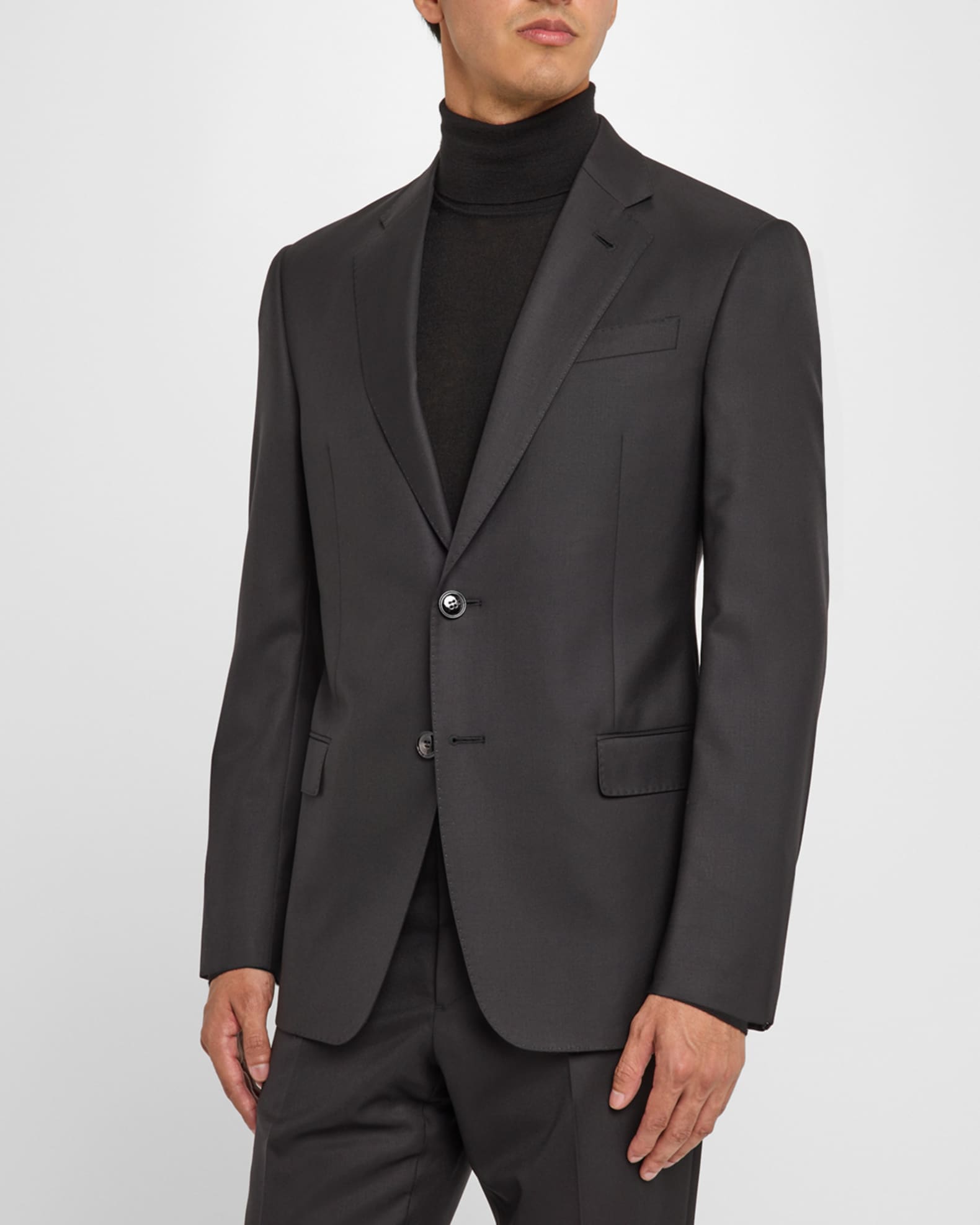 Giorgio Armani Men's Basic Wool Two-Piece Suit Neiman Marcus