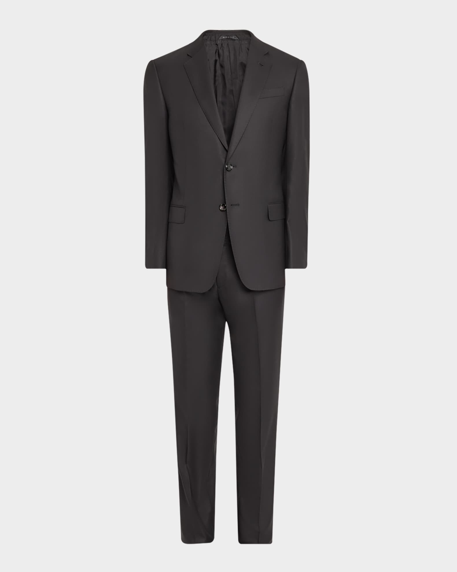 Men's Basic Wool Two-Piece Suit  0