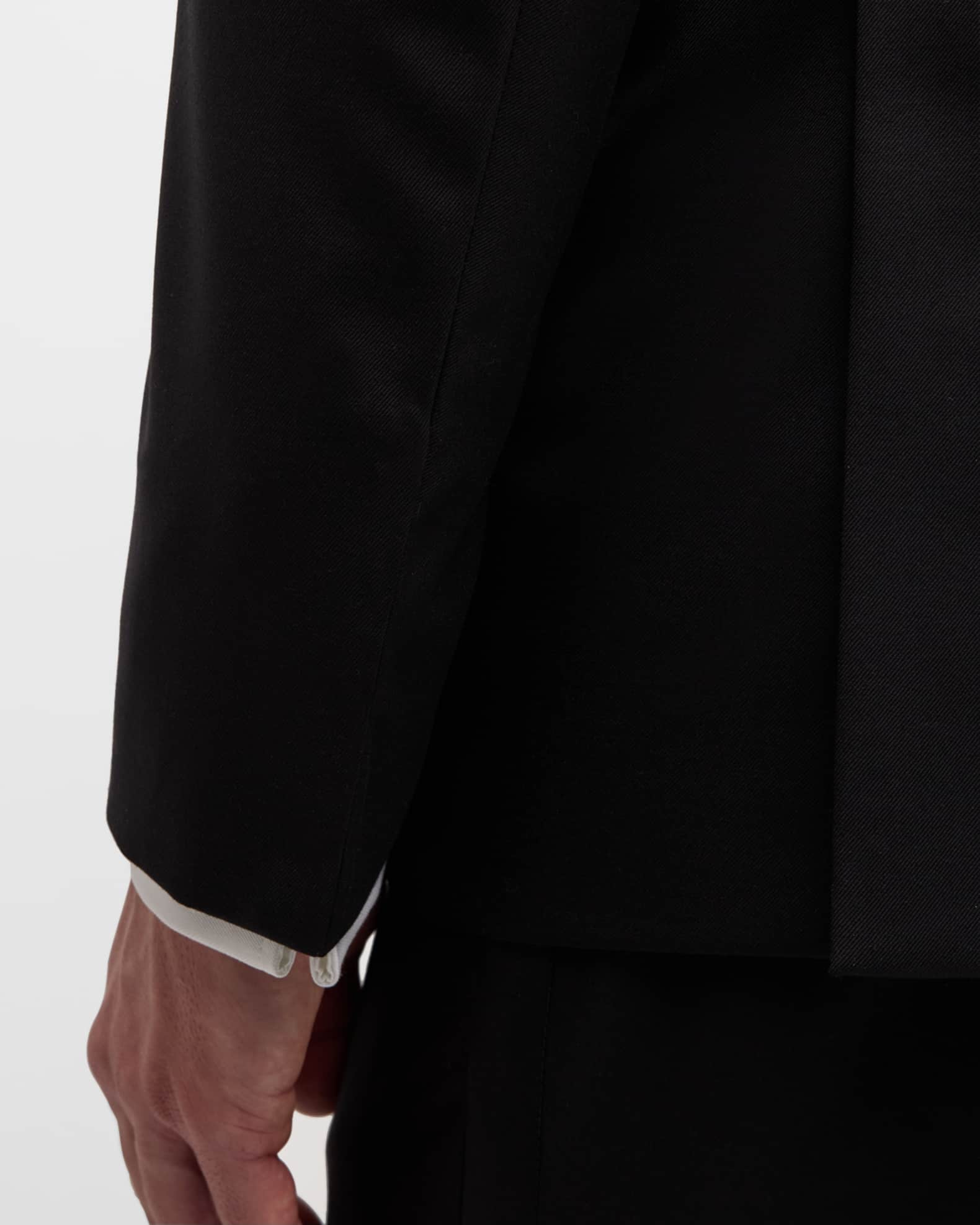Men's Wool Satin-Lapel Two-Piece Tuxedo Set