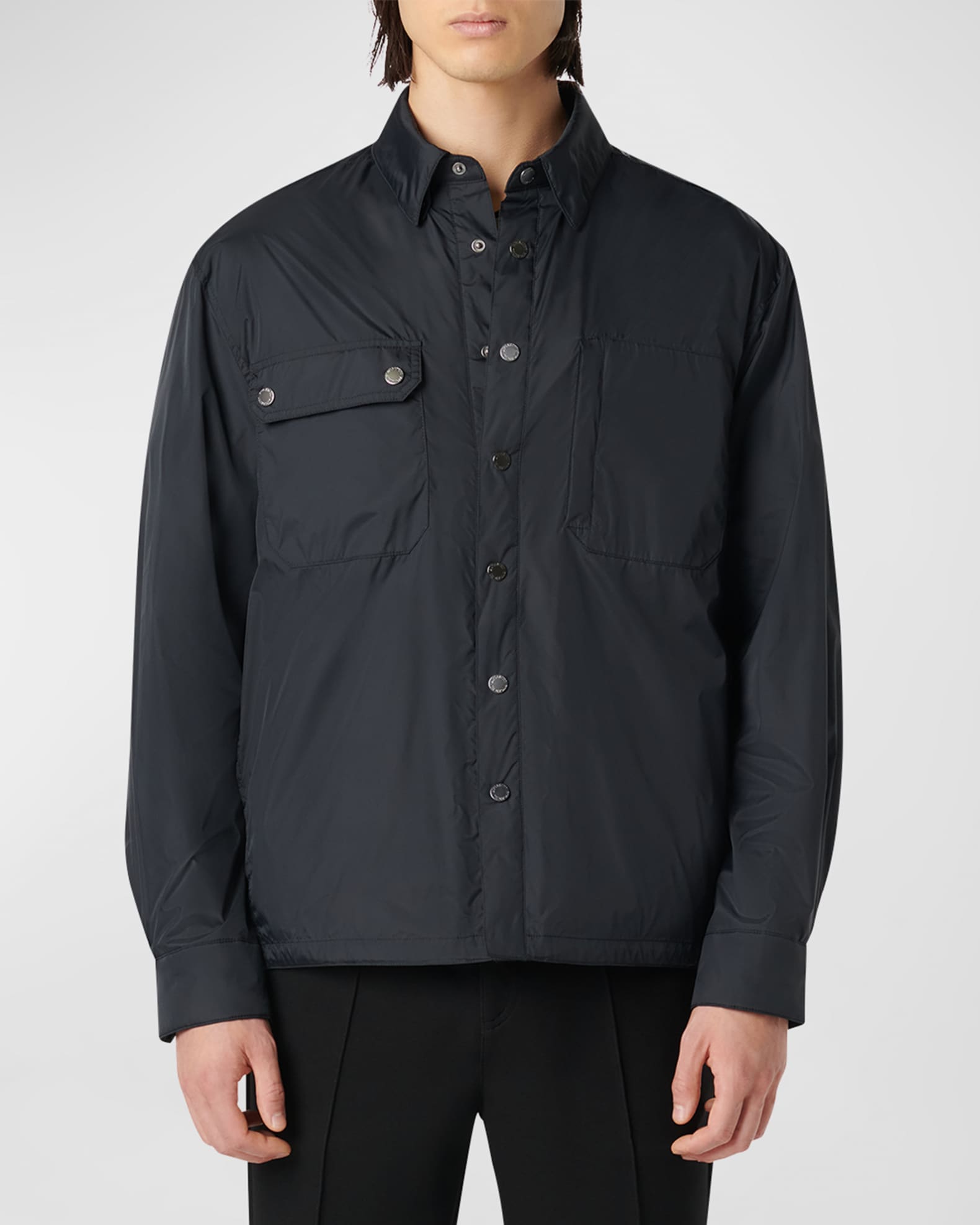 Bugatchi Men's Nylon Shirt Jacket Neiman Marcus