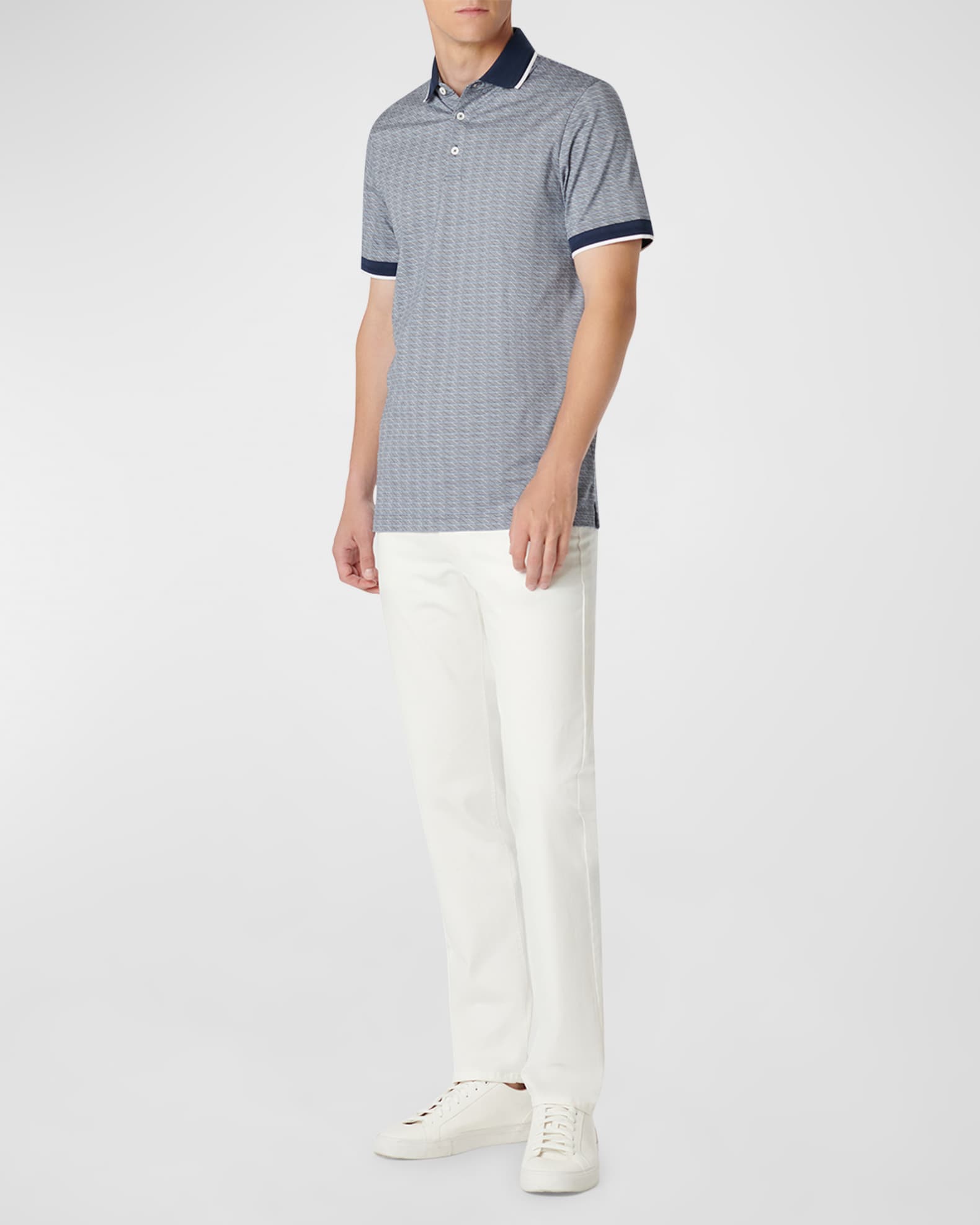 Bugatchi Men s Printed Cotton Polo Shirt Neiman Marcus