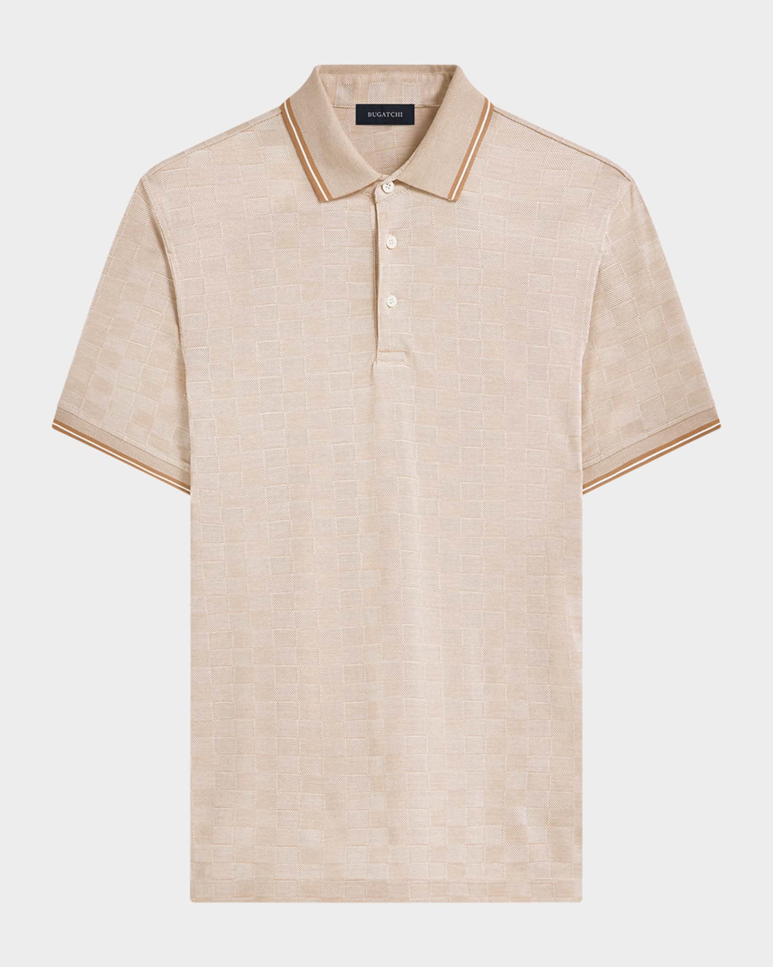 Men's Cotton Jacquard Polo Shirt 0