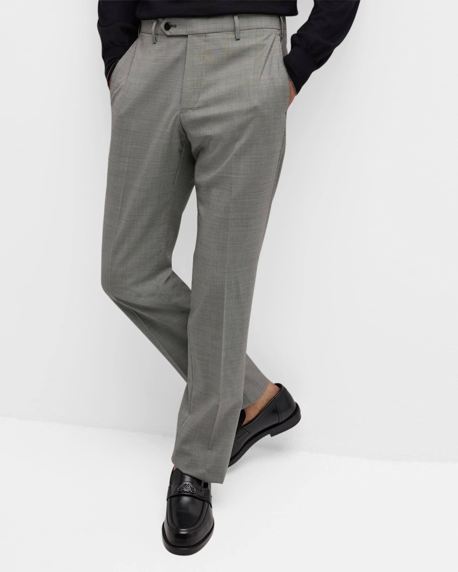 【めっちゃ変わる】 Wool Devon Men's Zanella Serge Neiman | Trousers Houndstooth パンツ