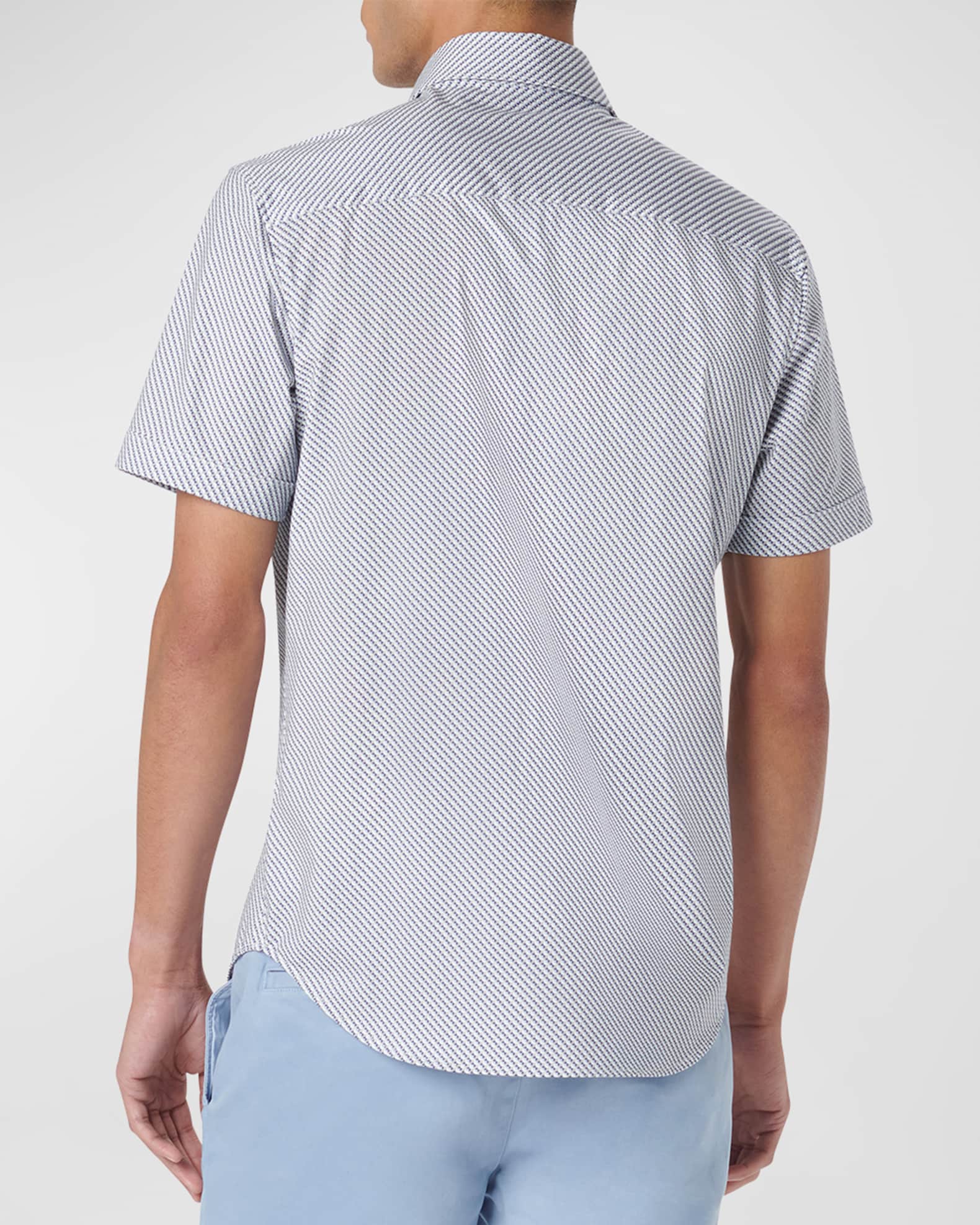 Bugatchi Men's Miles OoohCotton Short-Sleeve Shirt Neiman Marcus