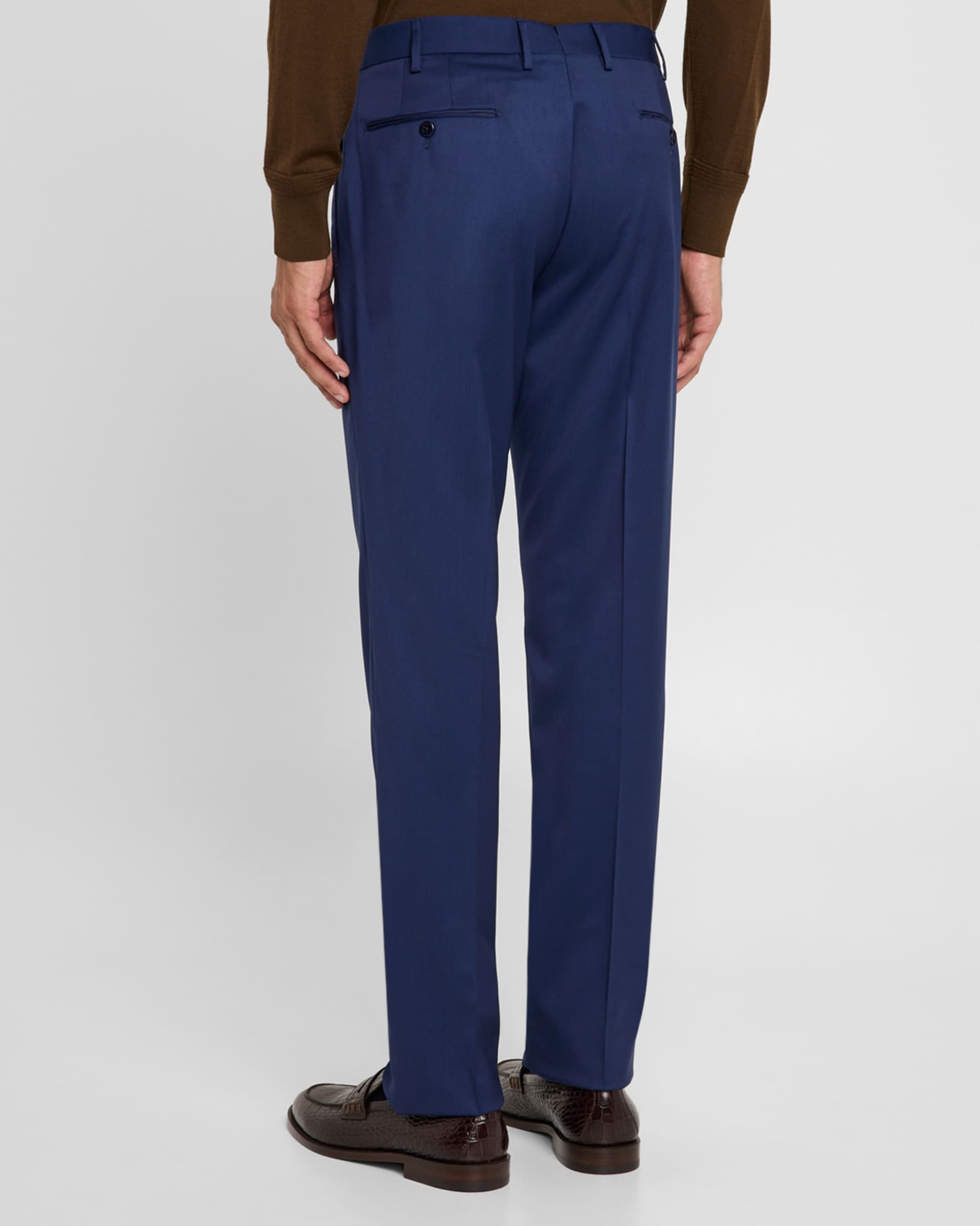 Zanella Men's Parker New Basic Wool Pants | Neiman Marcus