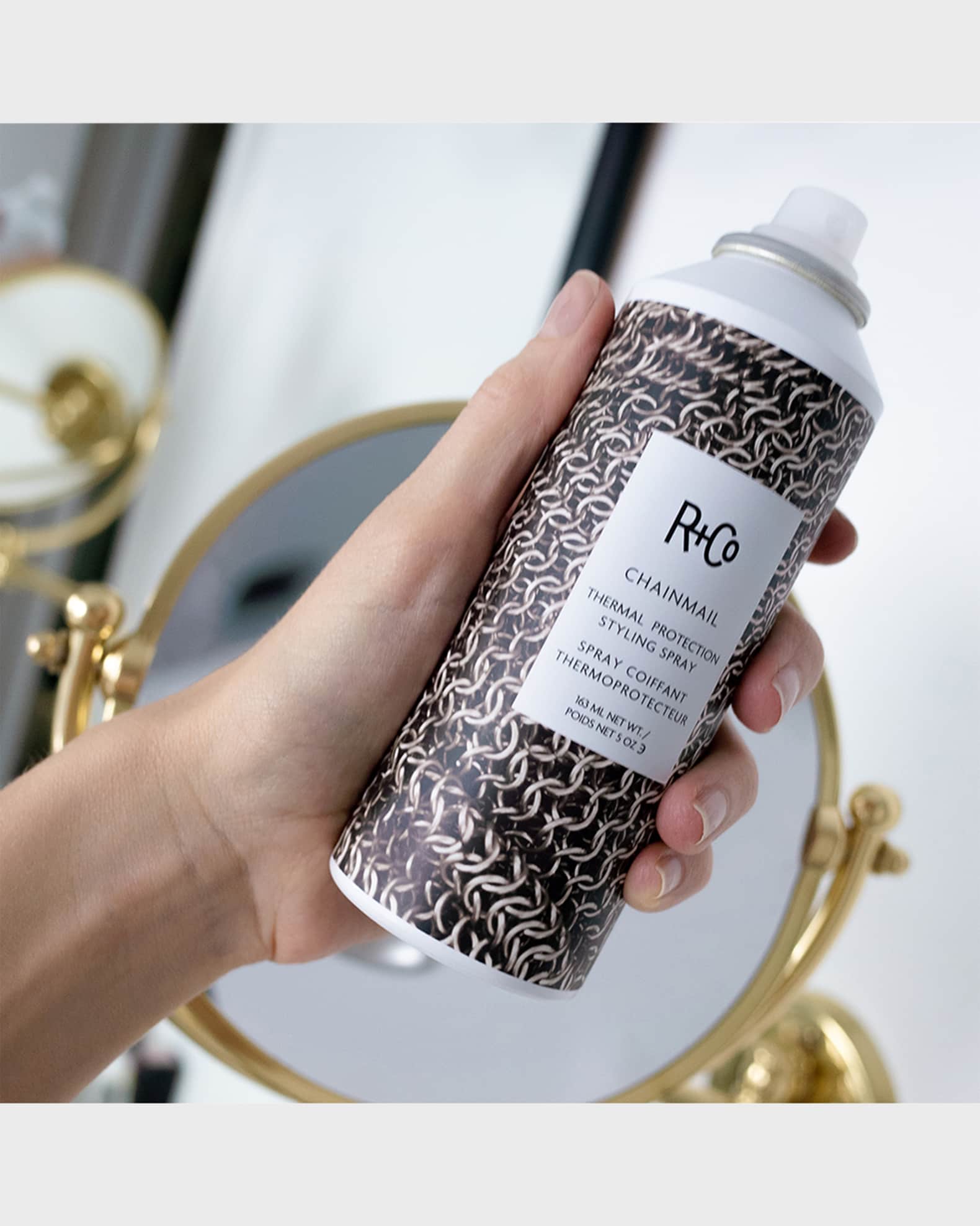R+Co Chainmail Thermal Protection Styling Spray, 5 oz. | Neiman Marcus
