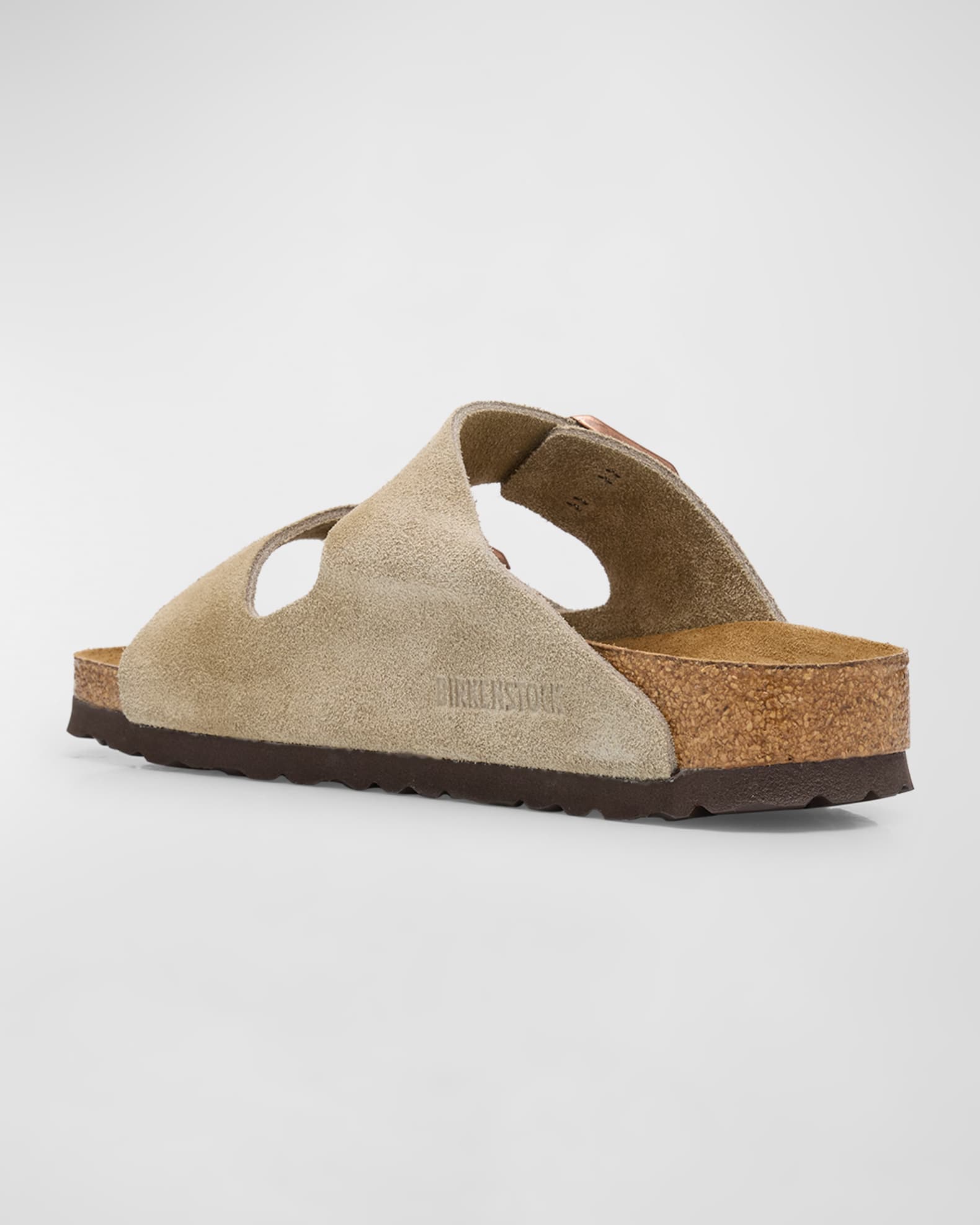 Arizona Suede Dual Buckle Slide Sandals