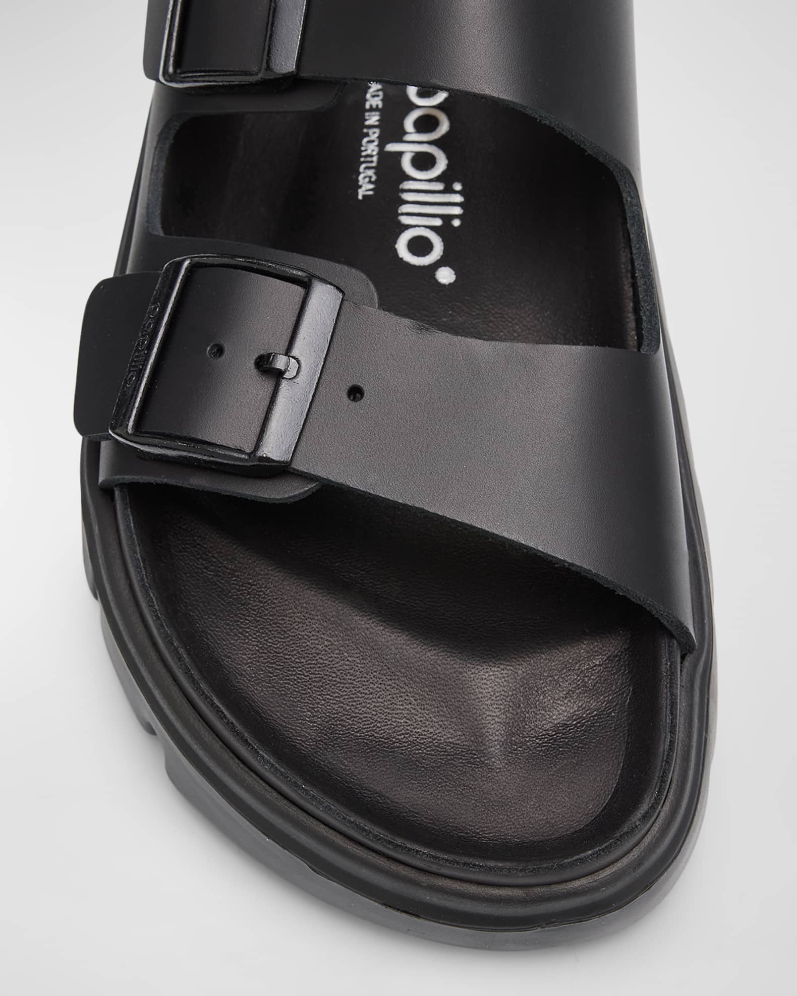 Milano Exquisite Leather Chunky Slingback Sandals