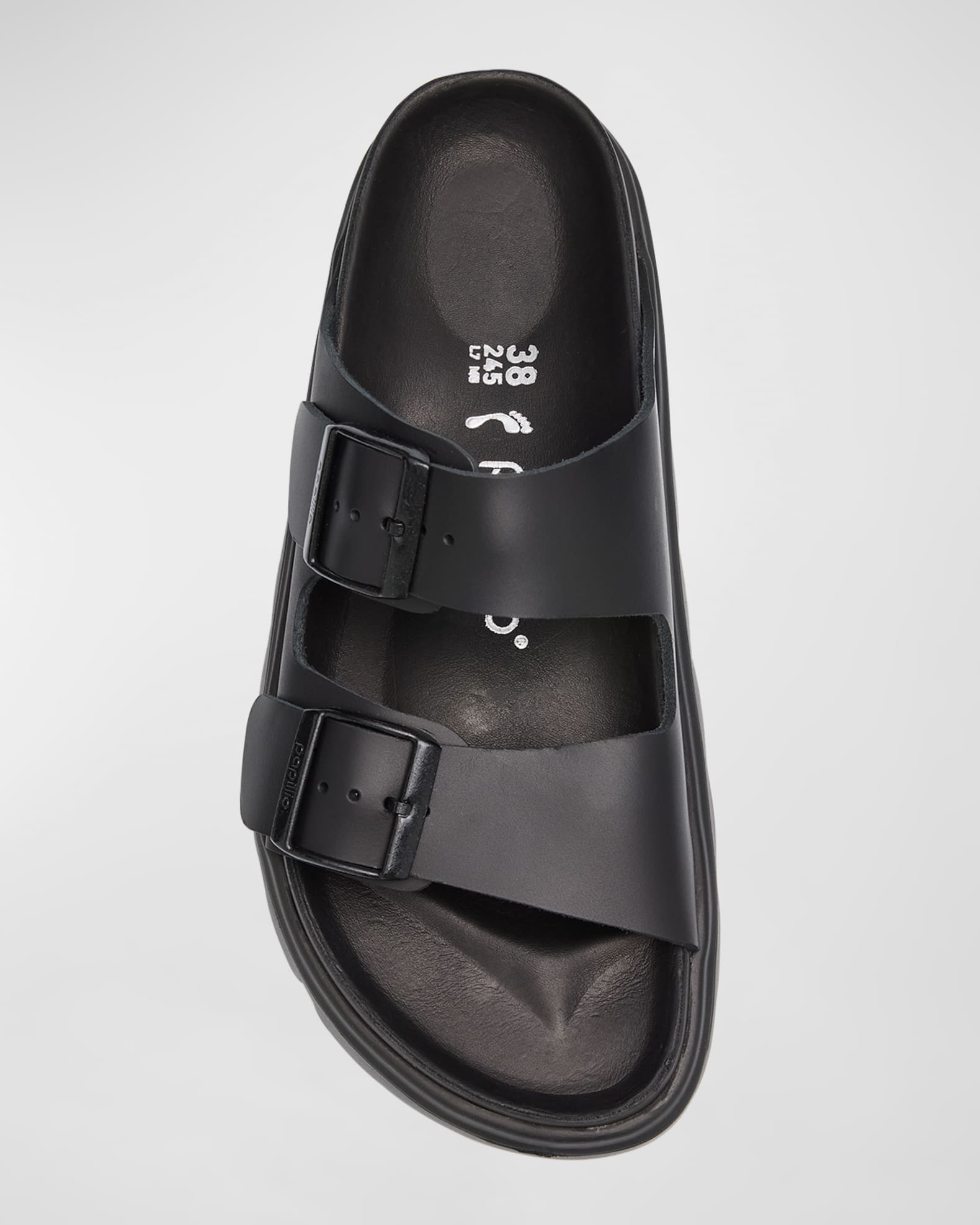 BIRKENSTOCK Arizona Exquisite Leather Dual-Buckle Platform