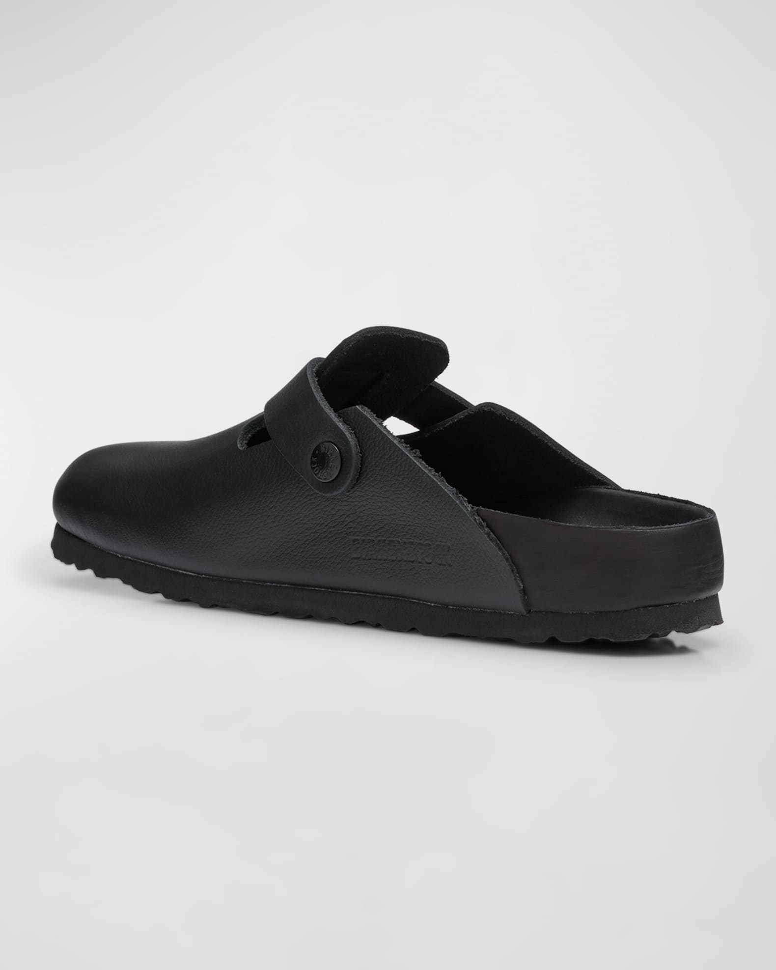 BIRKENSTOCK Boston Exquisite Leather Buckle Clogs | Neiman