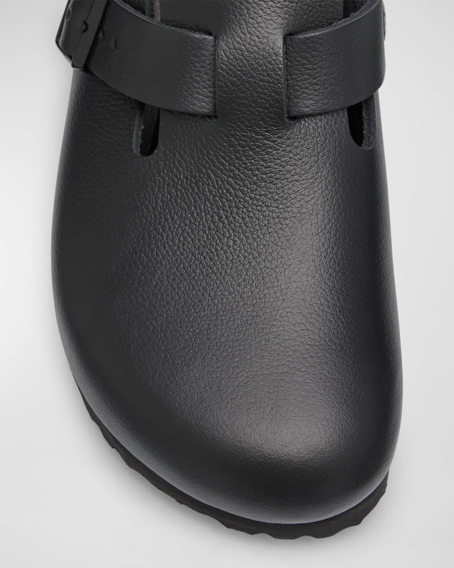 BIRKENSTOCK Boston Exquisite Leather Buckle Clogs | Neiman