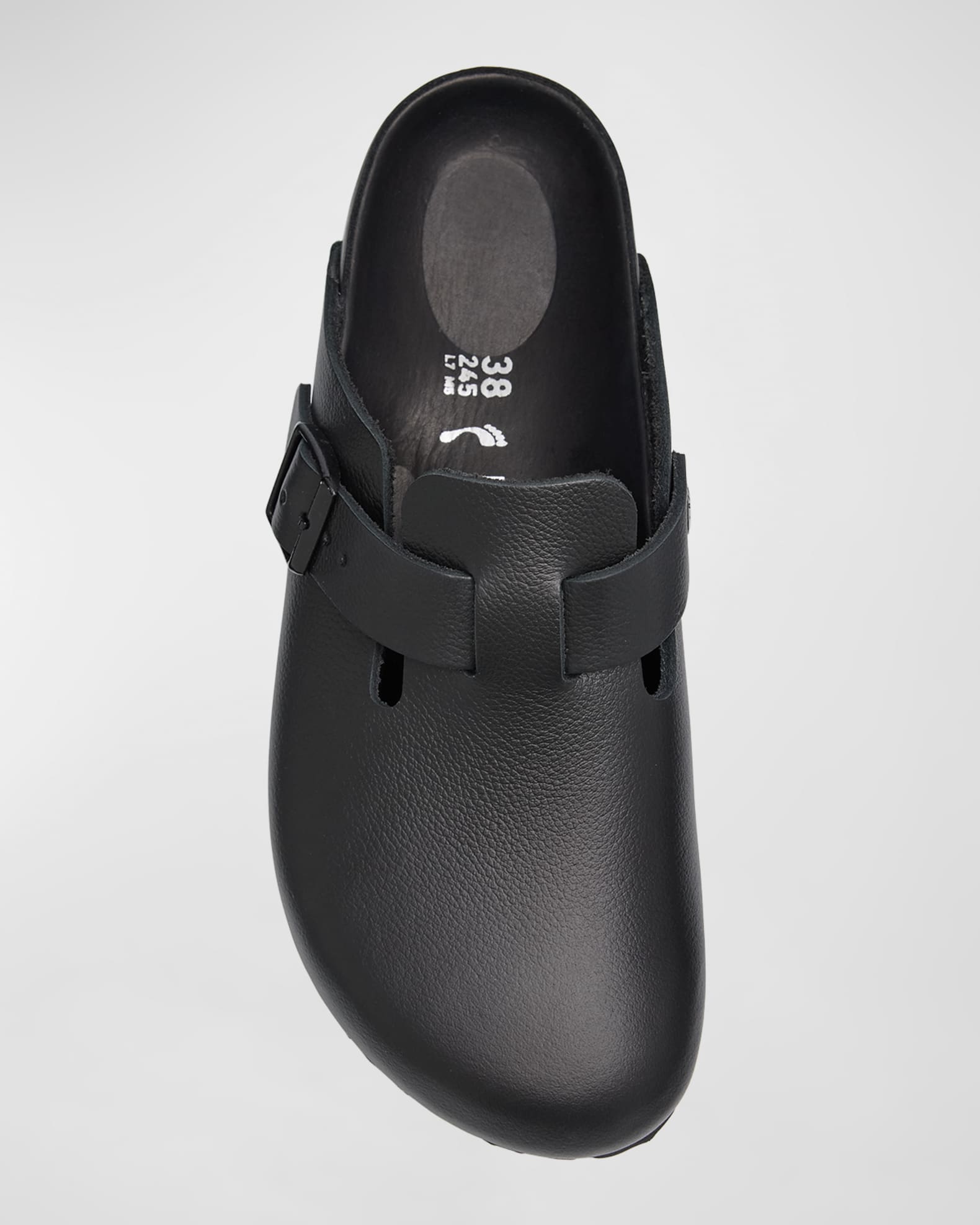 BIRKENSTOCK Boston Exquisite Leather Buckle Clogs | Neiman