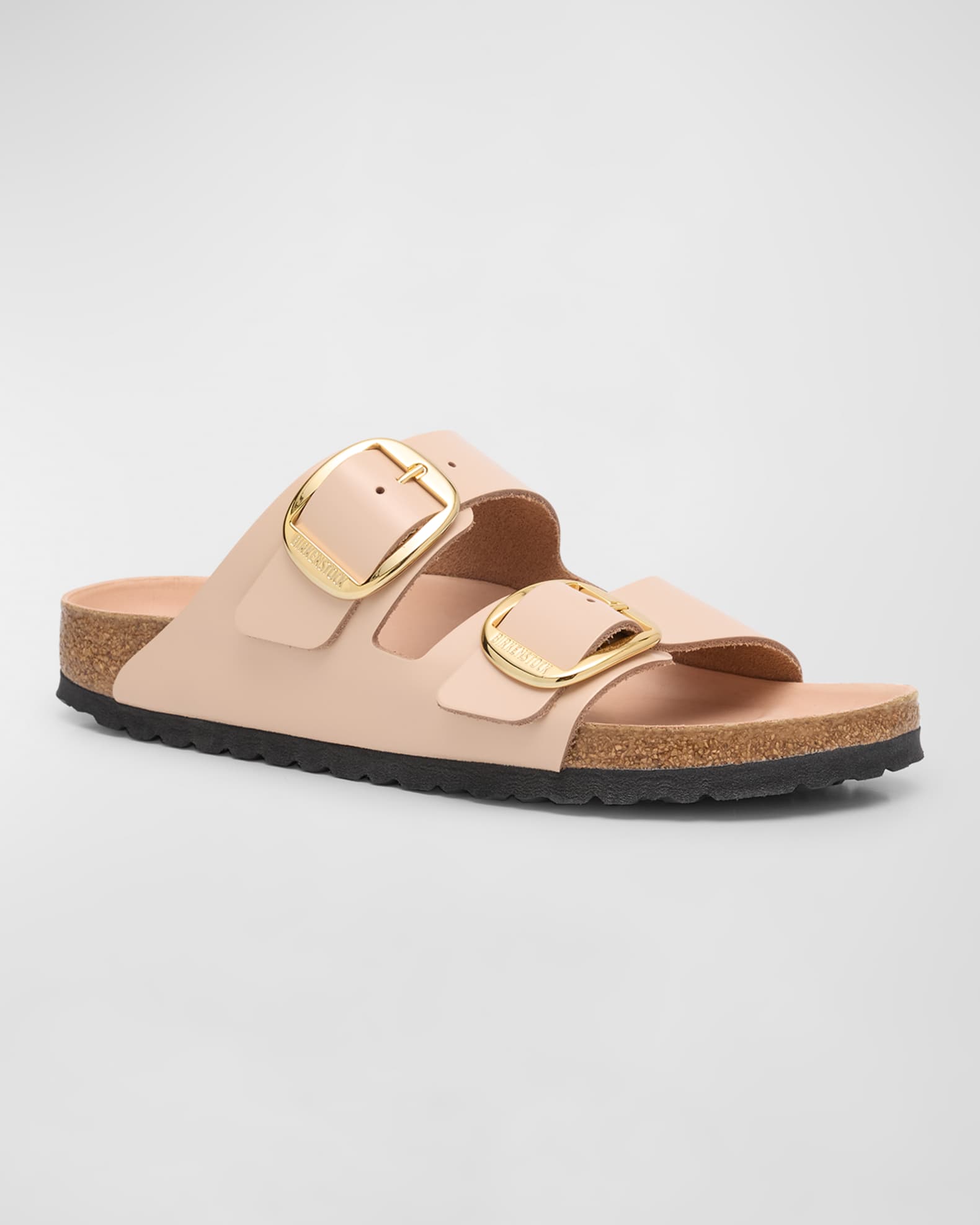 BIRKENSTOCK Arizona Leather Dual-Buckle Slide Sandals