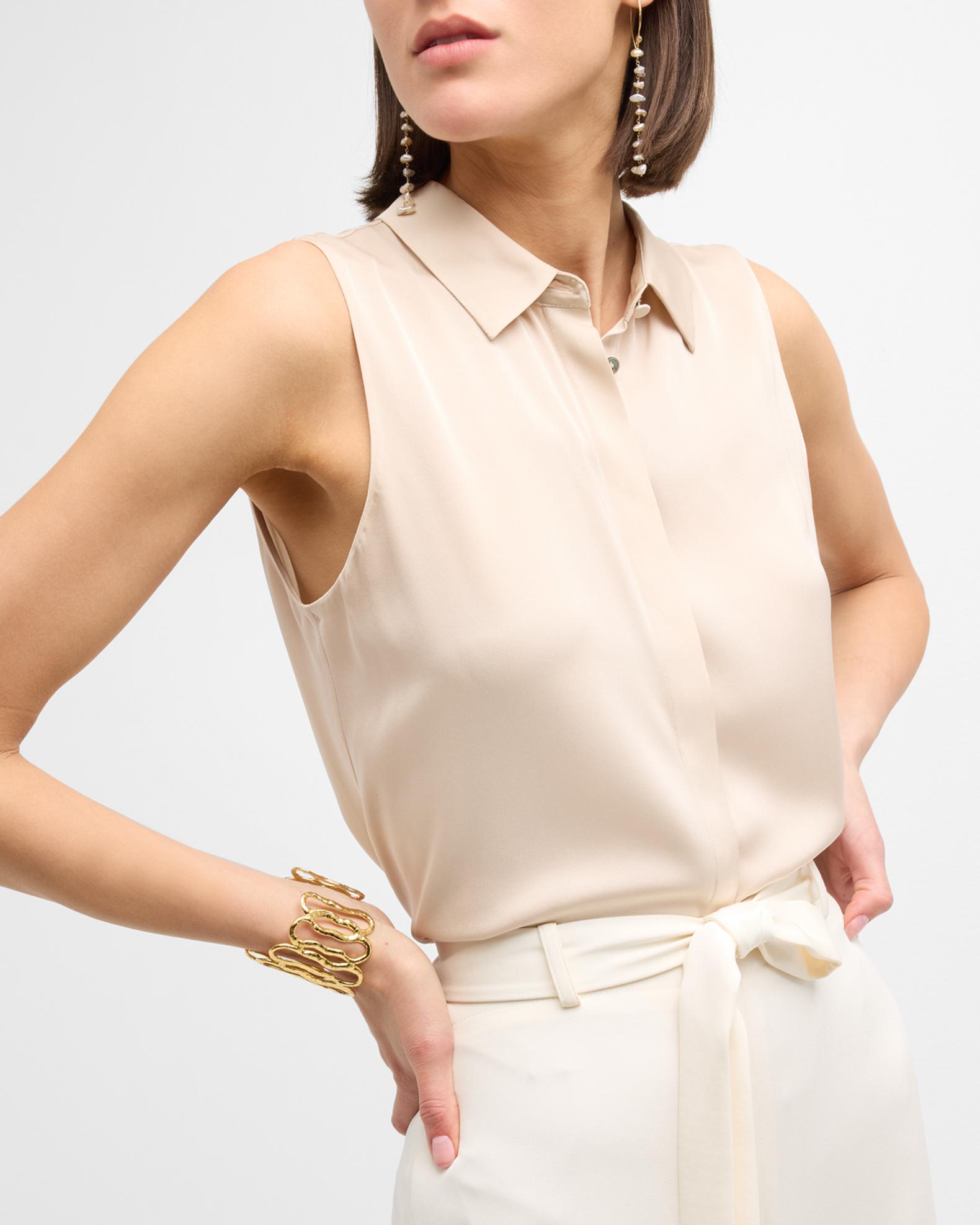 Magnifique Chemisier Femme CELYNE B Blanc - Taille S - Occasion Très Bon état
