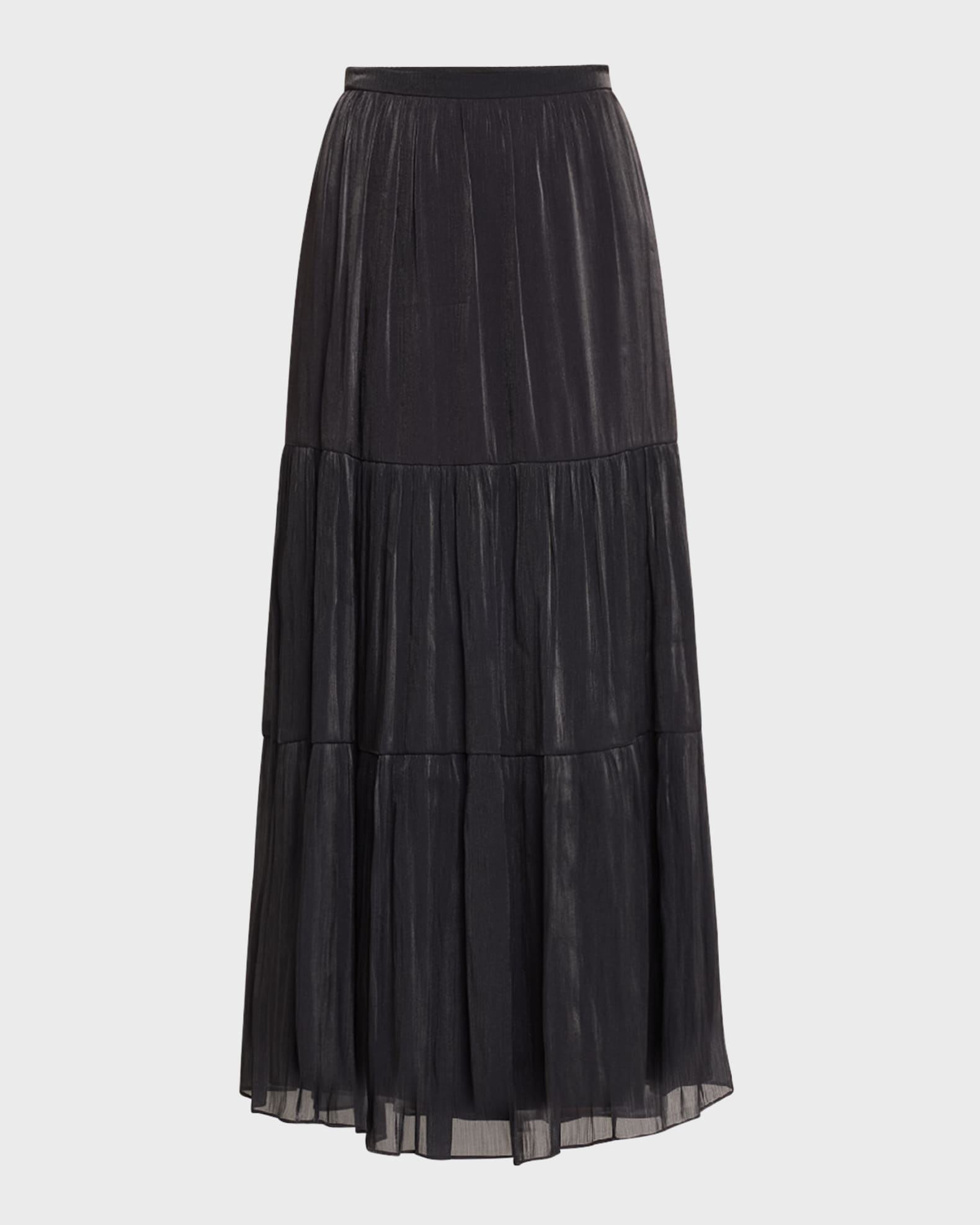 Kobi Halperin Marella Tiered Metallic Shimmer Maxi Skirt Neiman Marcus