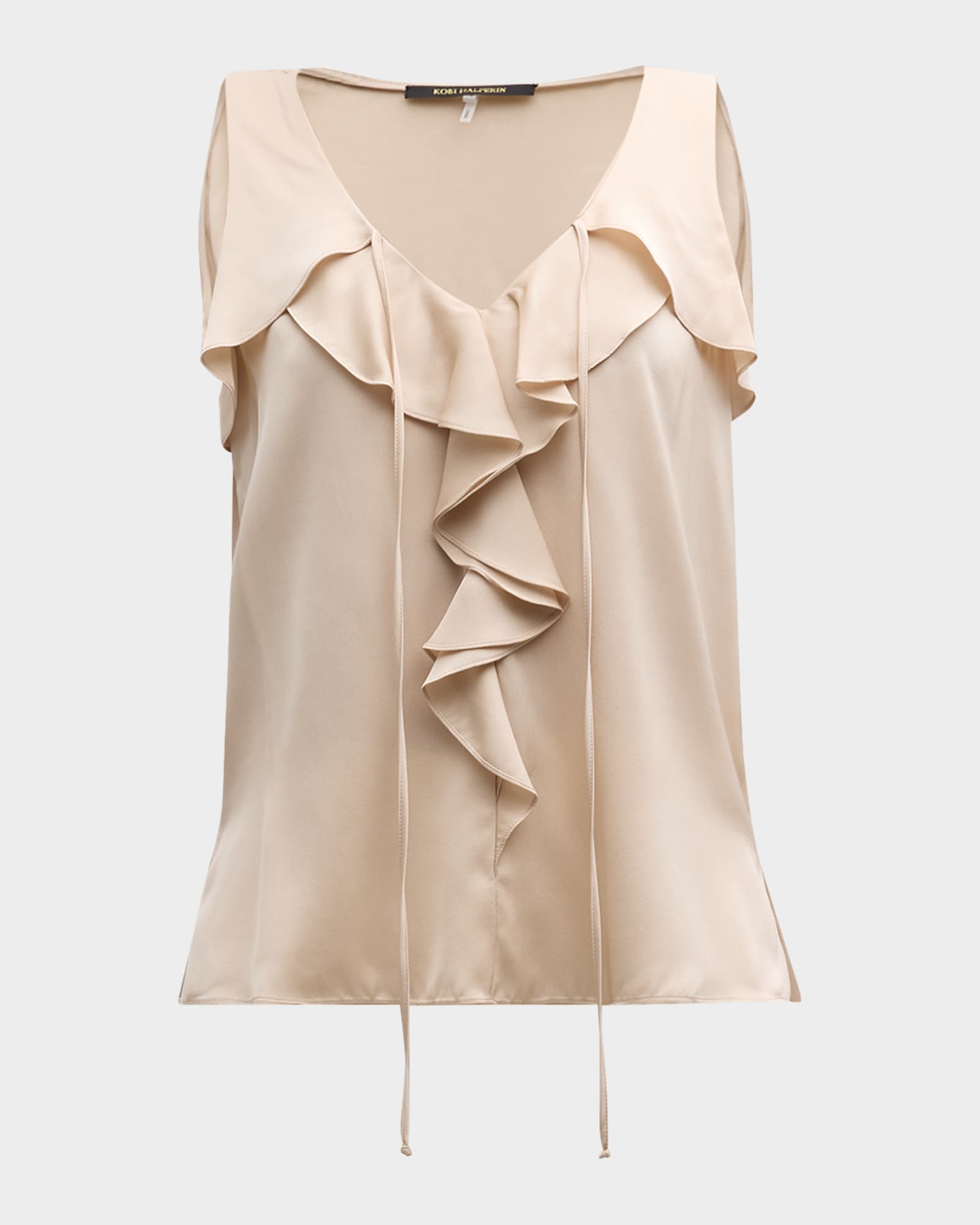 Demy Sleeveless Ruffle Blouse 0