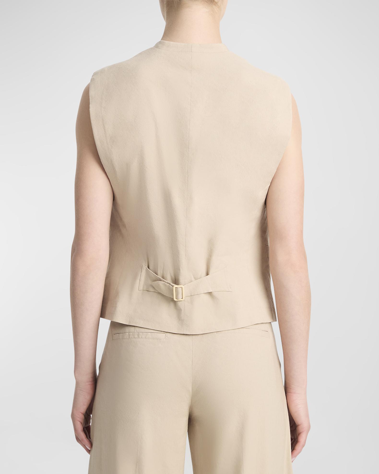 Vince Linen-Blend Suiting Vest | Neiman Marcus