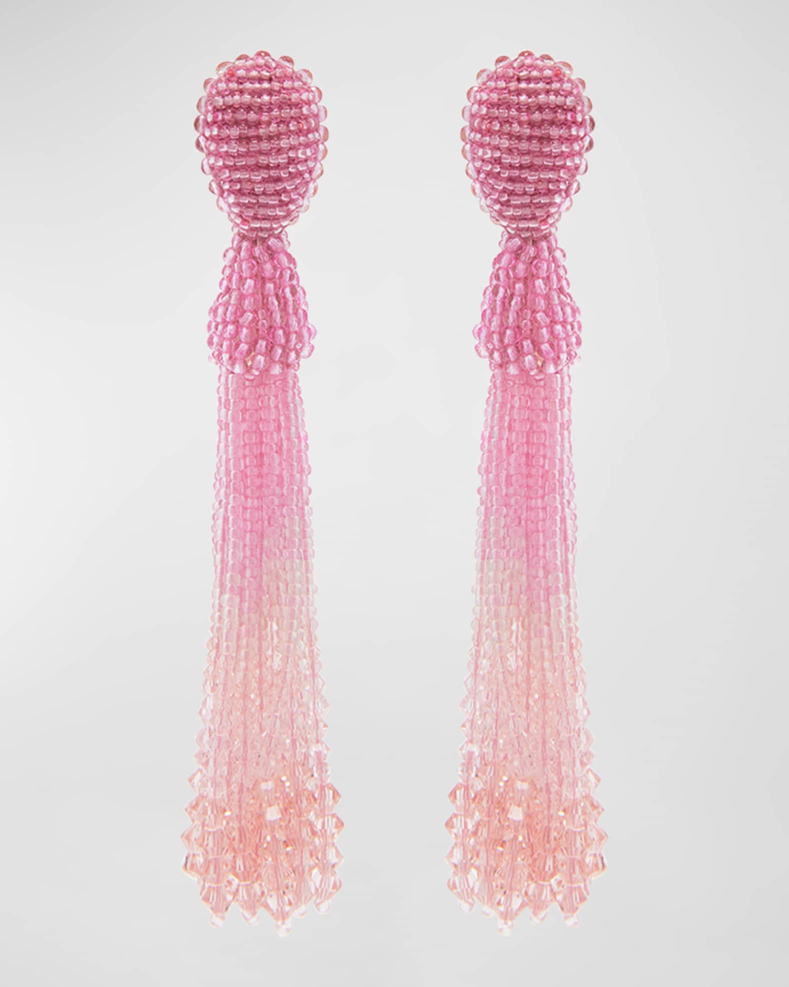 Beaded Ombre Tassel Earrings