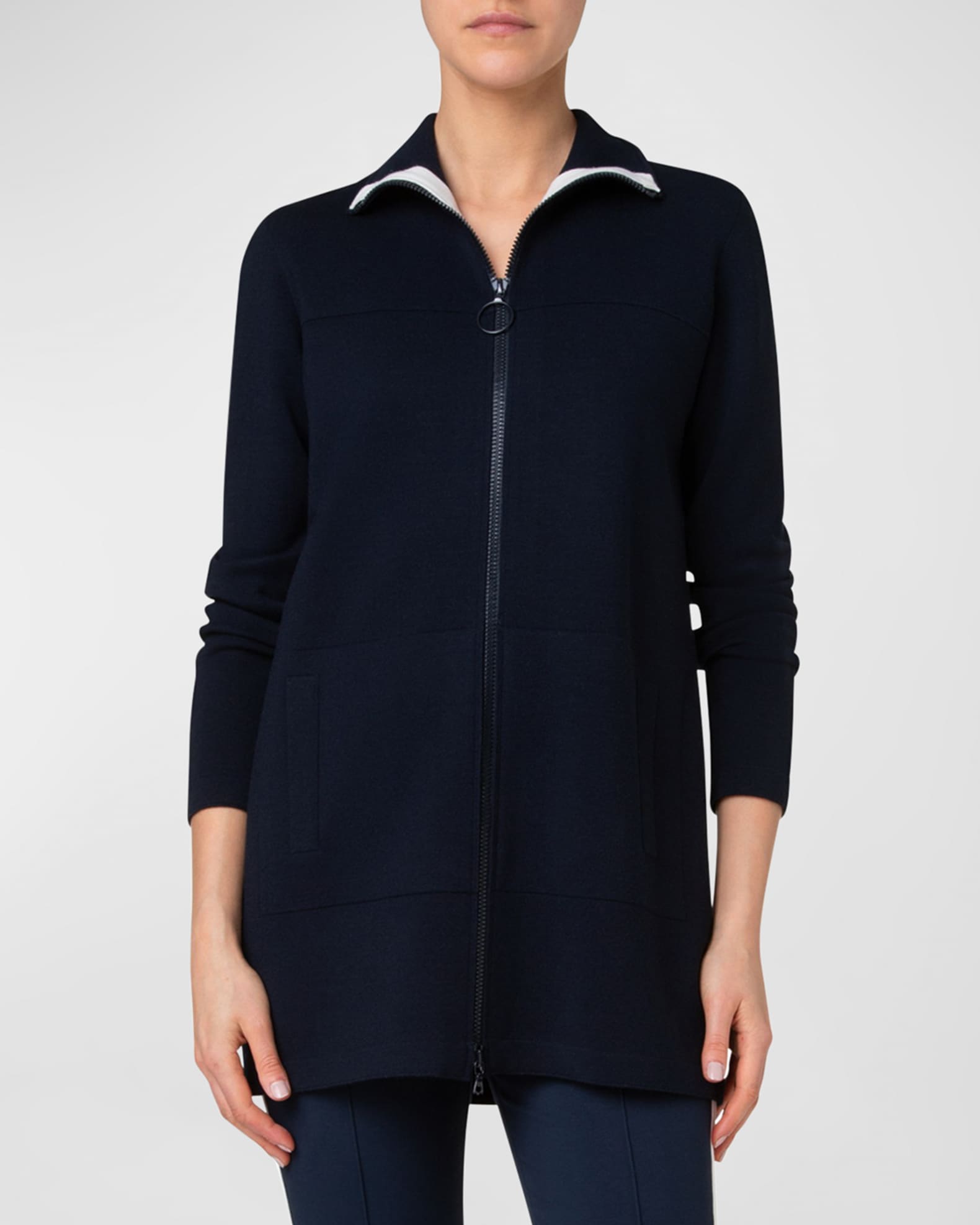 Long zip up cardigan discount