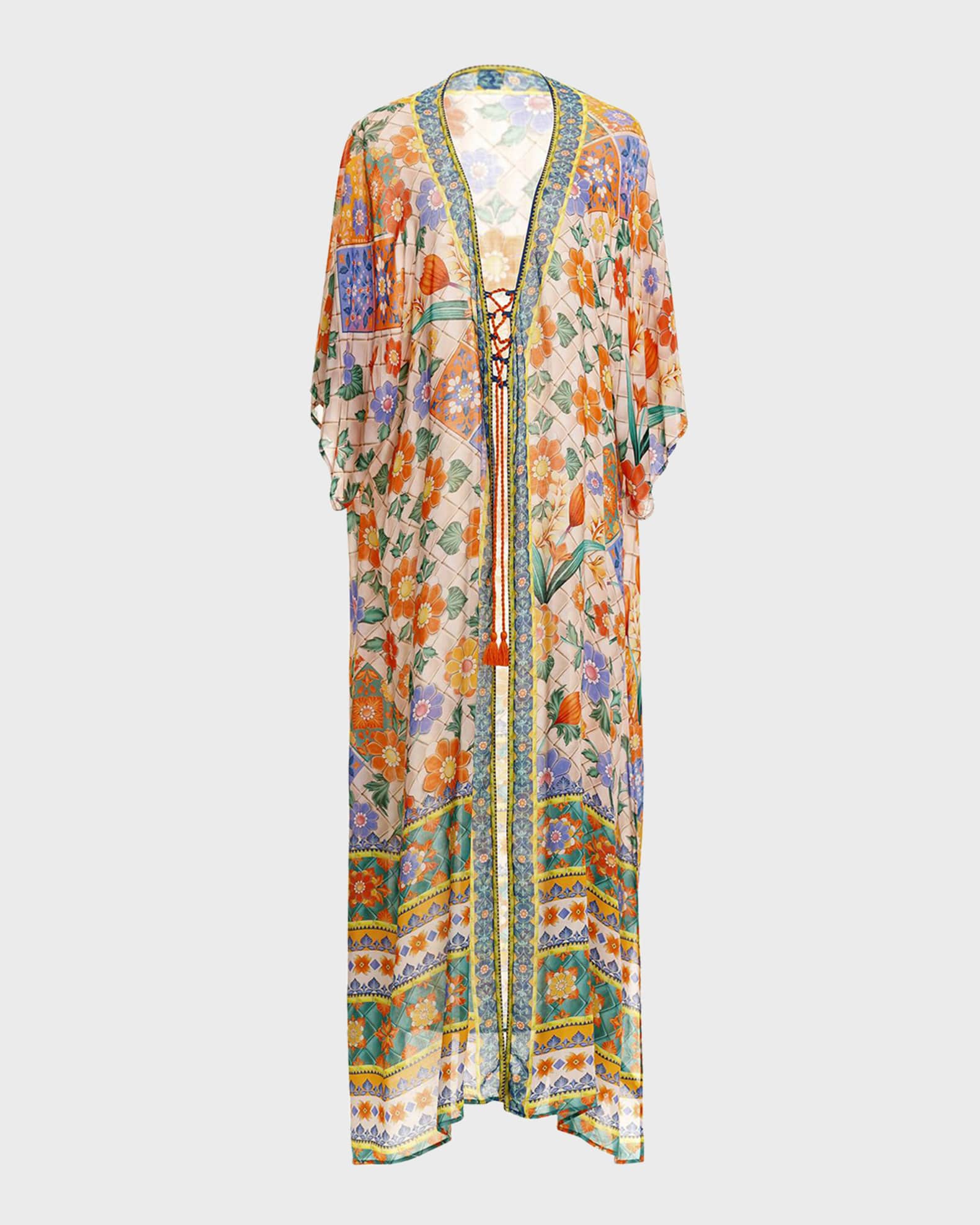 Agua Bendita Selma Tile Maxi Robe Neiman Marcus