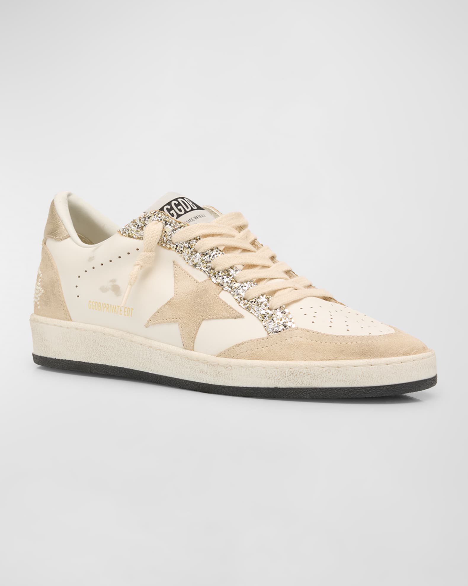 【セール 登場から人気沸騰】 Golden Sneakers Low-Top Glitter Pearly Ballstar Goose 靴