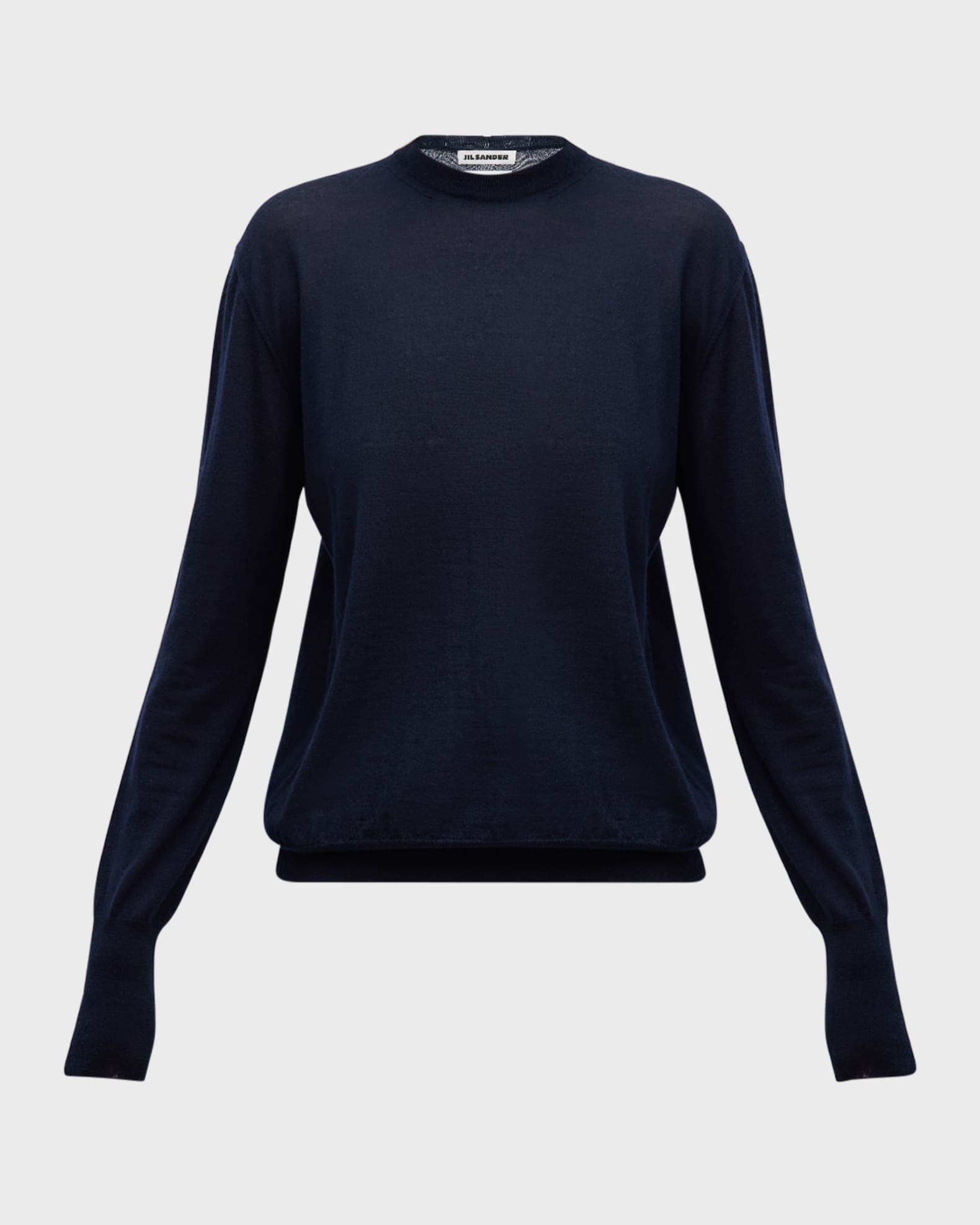 Crewneck Long-Sleeve Cashmere Sweater