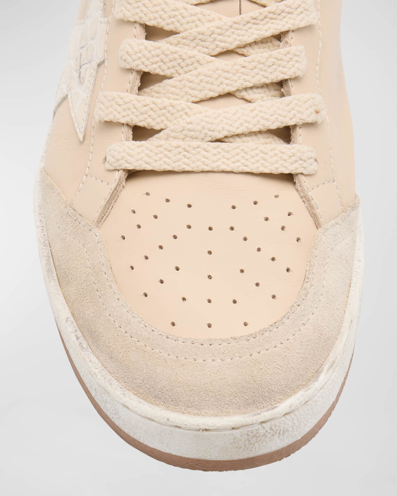 Golden Goose Ballstar Croco Leather Low-Top Sneakers