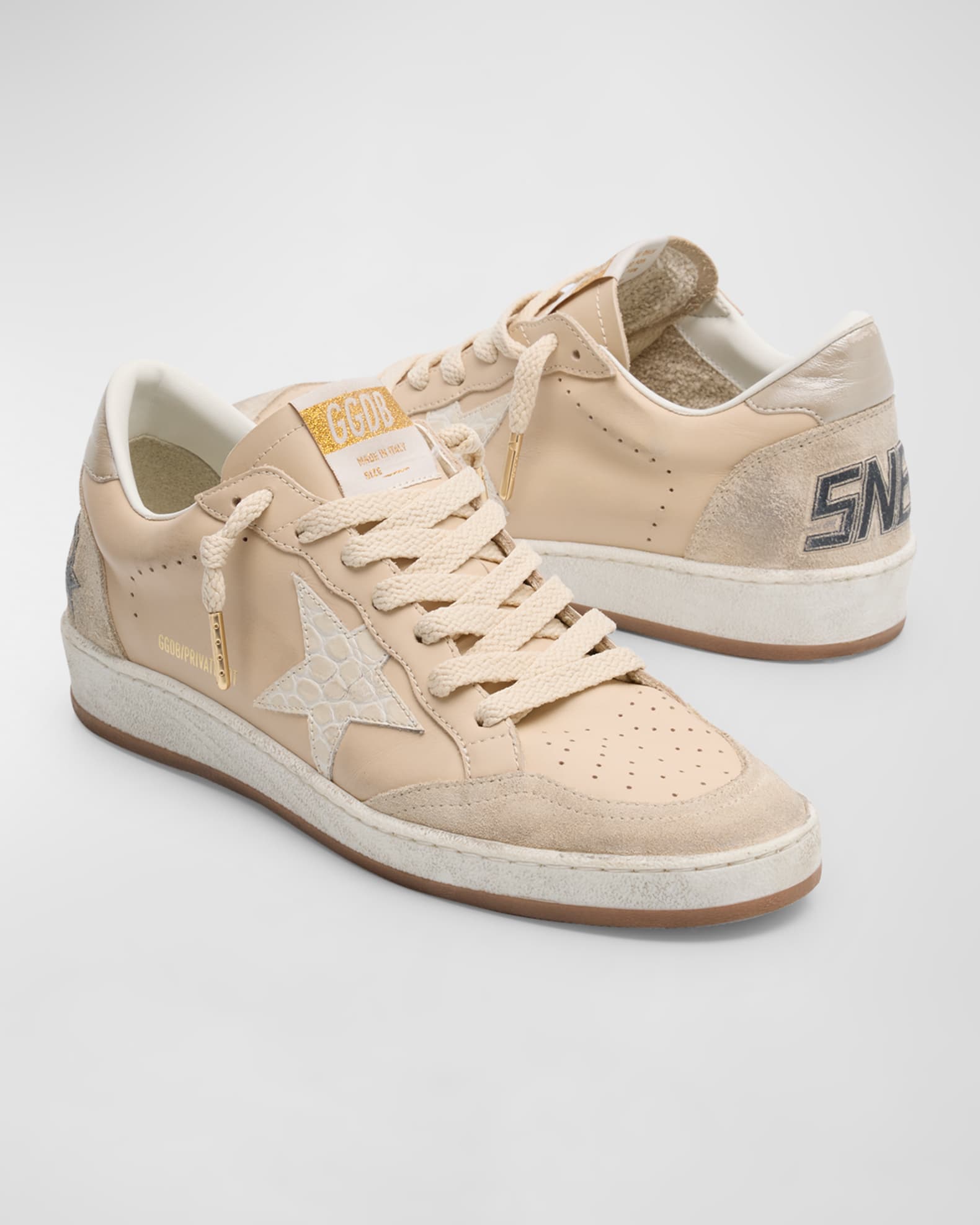 スニーカー Golden  Sneaker Ballstar Golden Goose Girl's Ballstar Glitter Dual-Grip Sneakers
